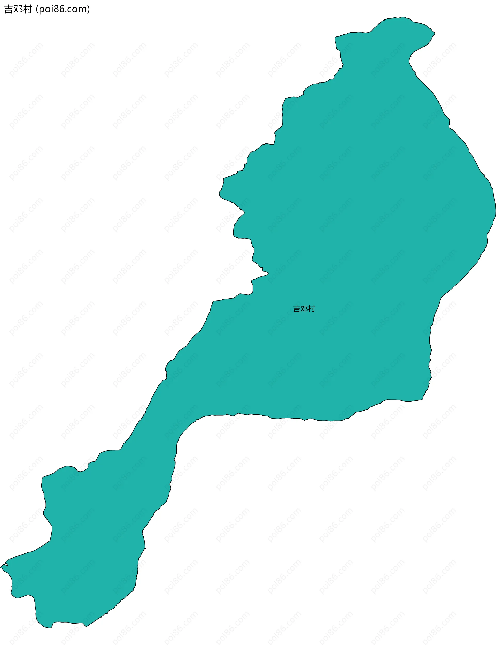 吉邓村边界地图