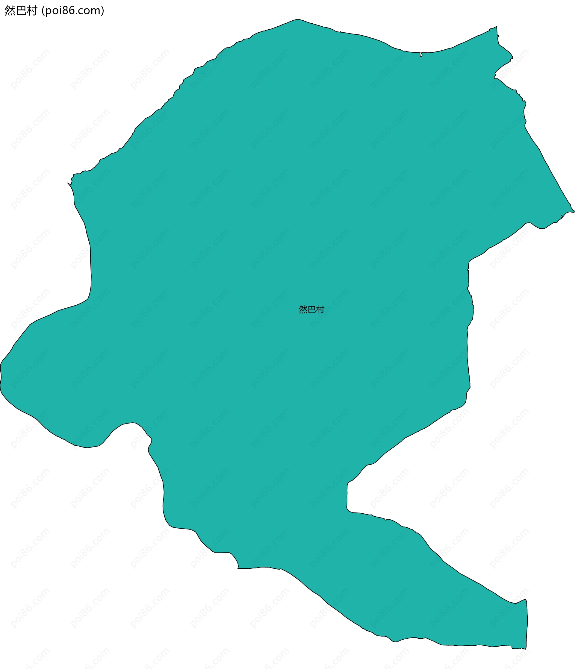 然巴村边界地图