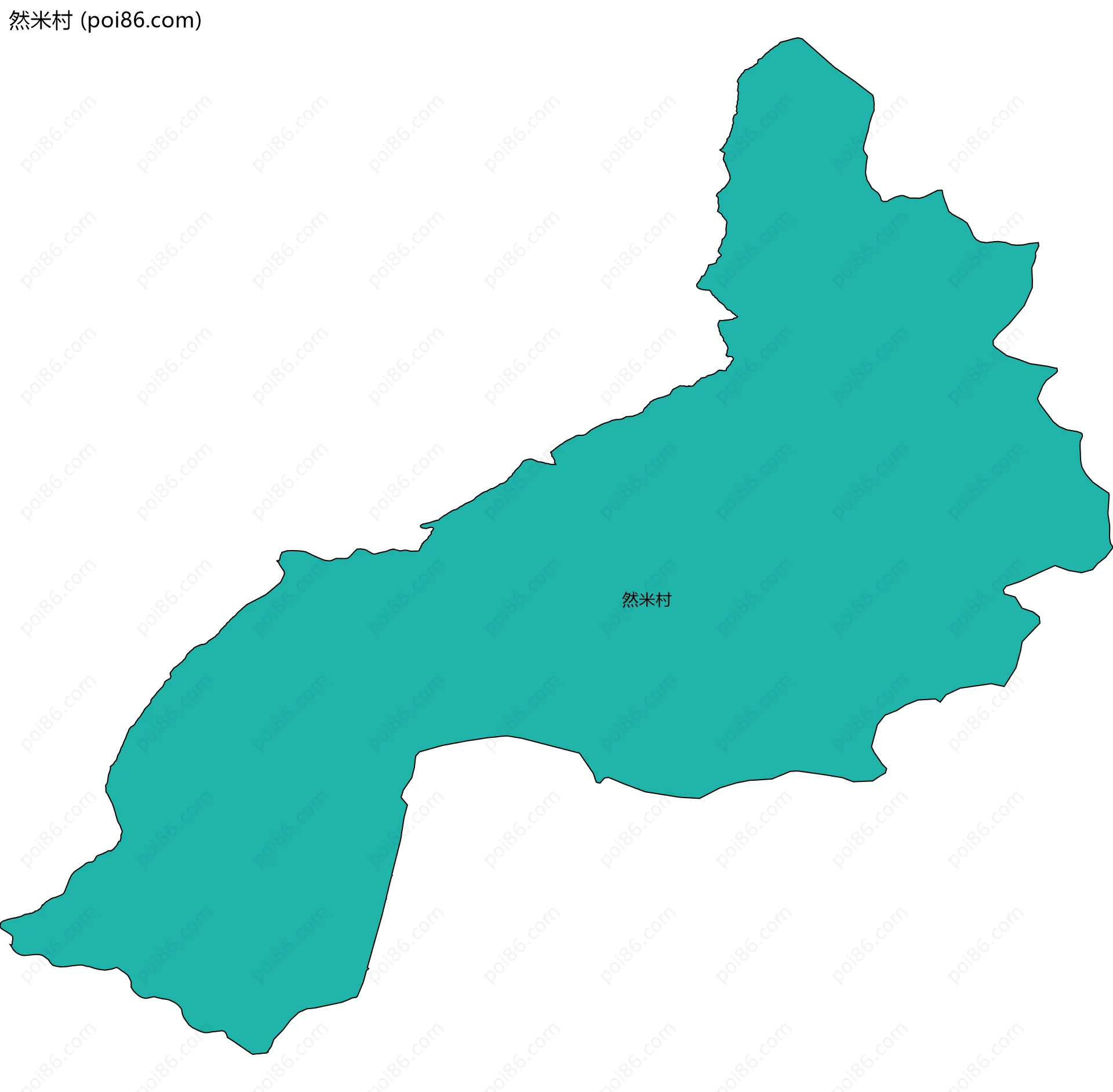 然米村边界地图