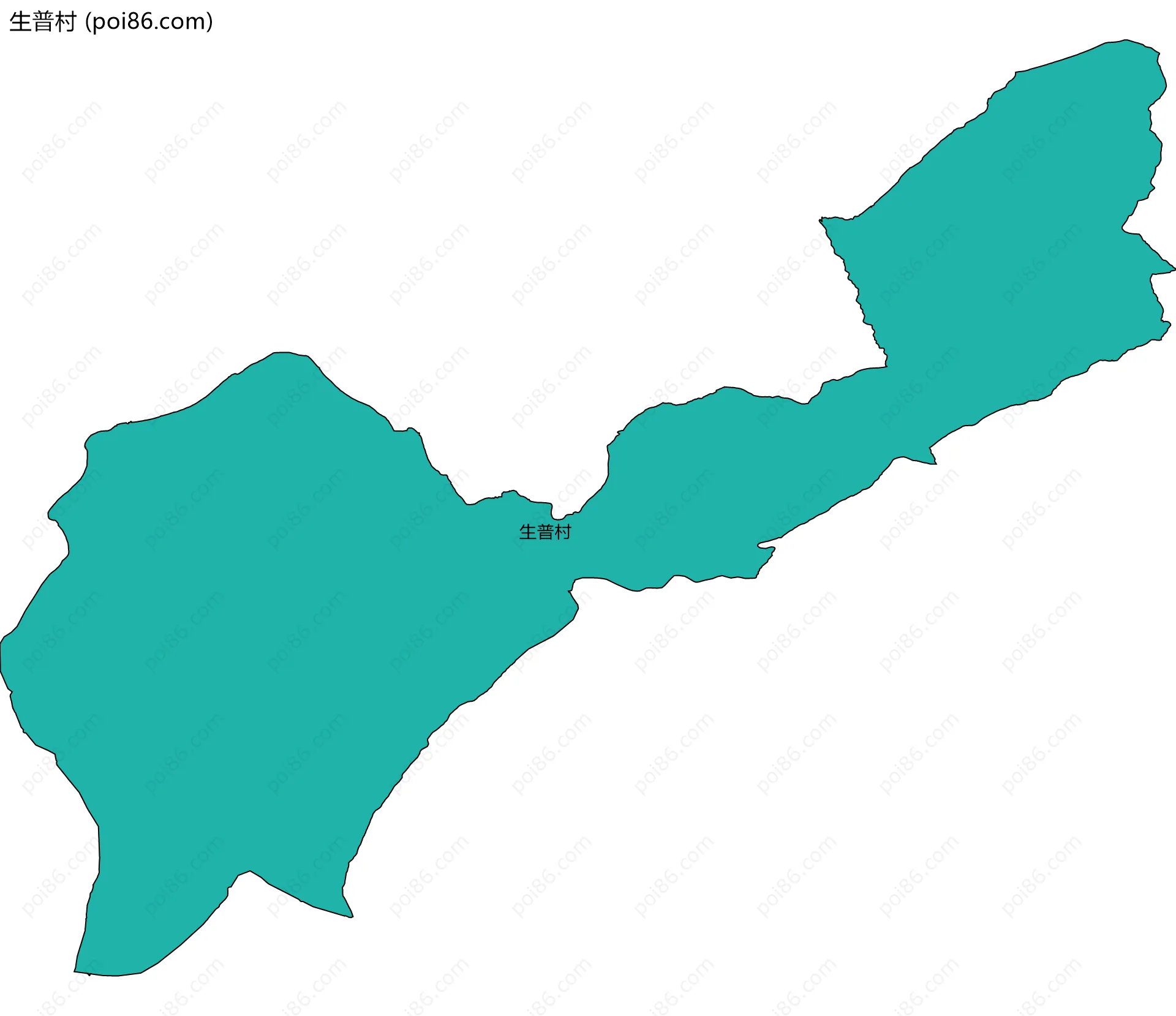 生普村边界地图
