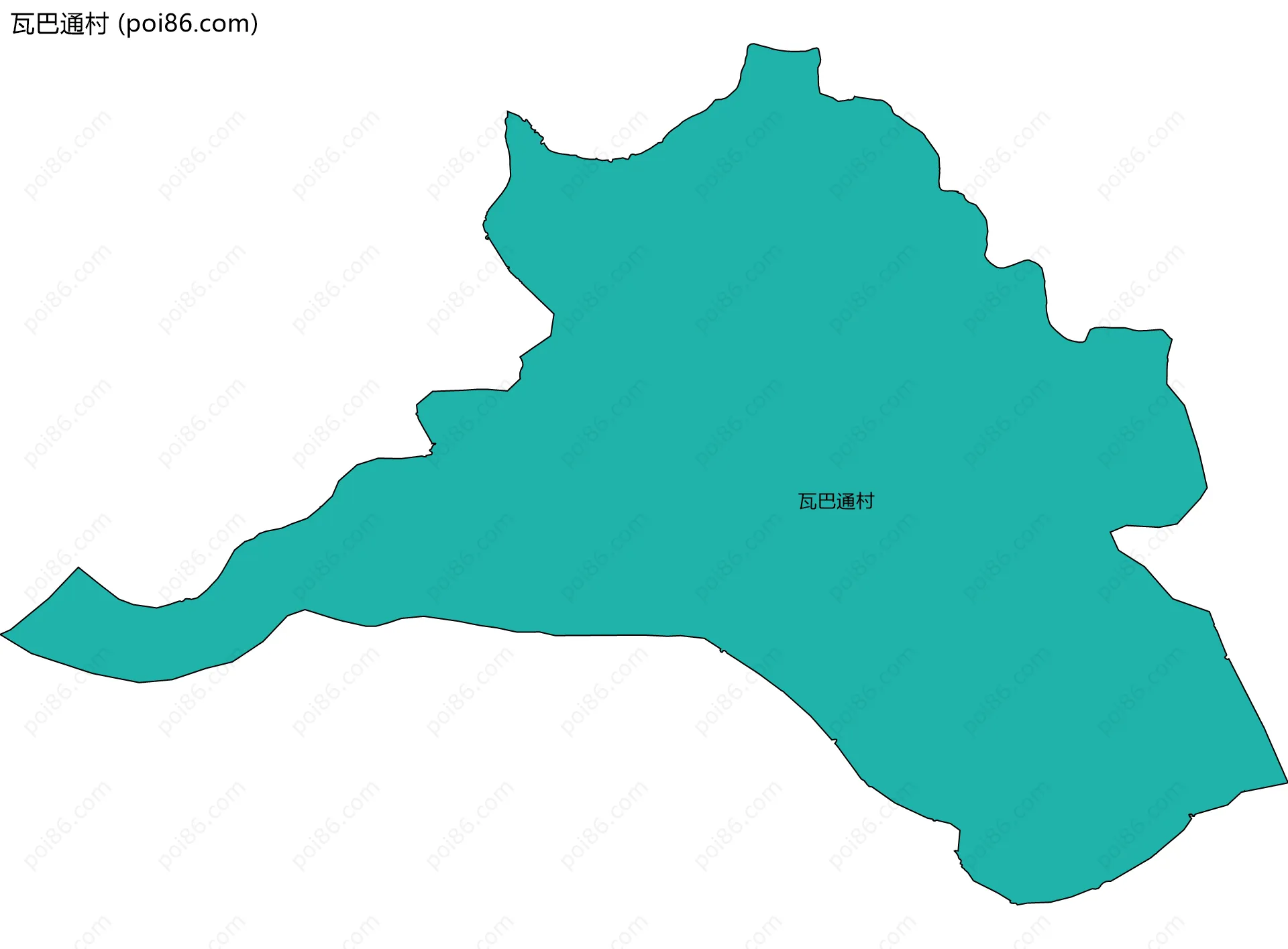 瓦巴通村边界地图