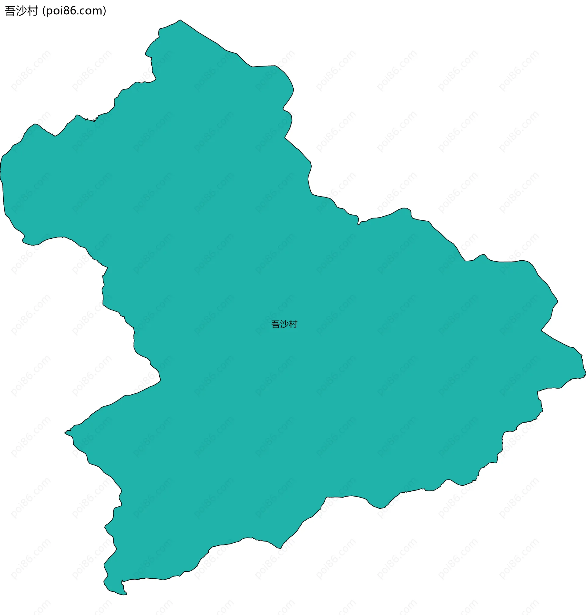 吾沙村边界地图