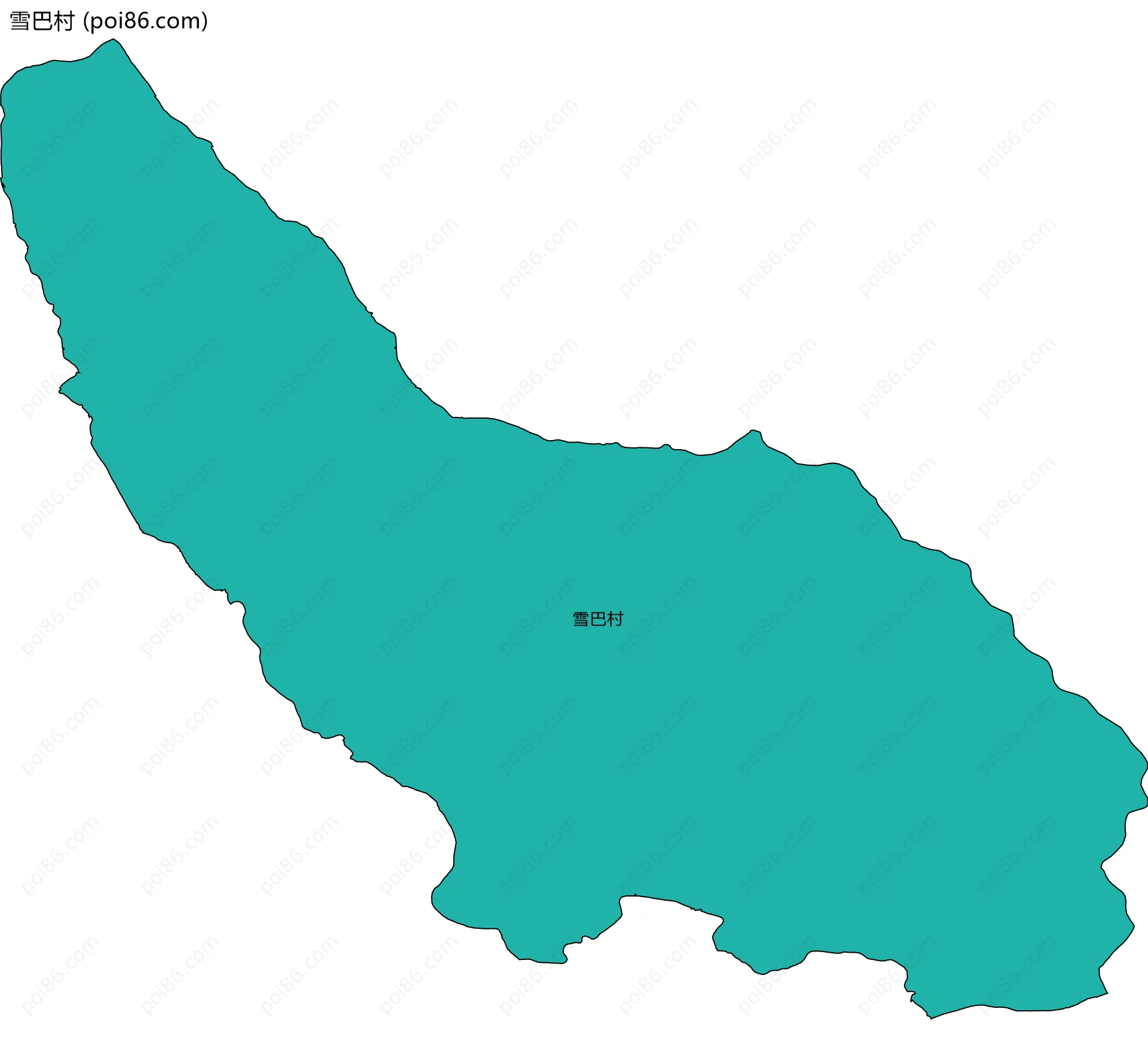 雪巴村边界地图