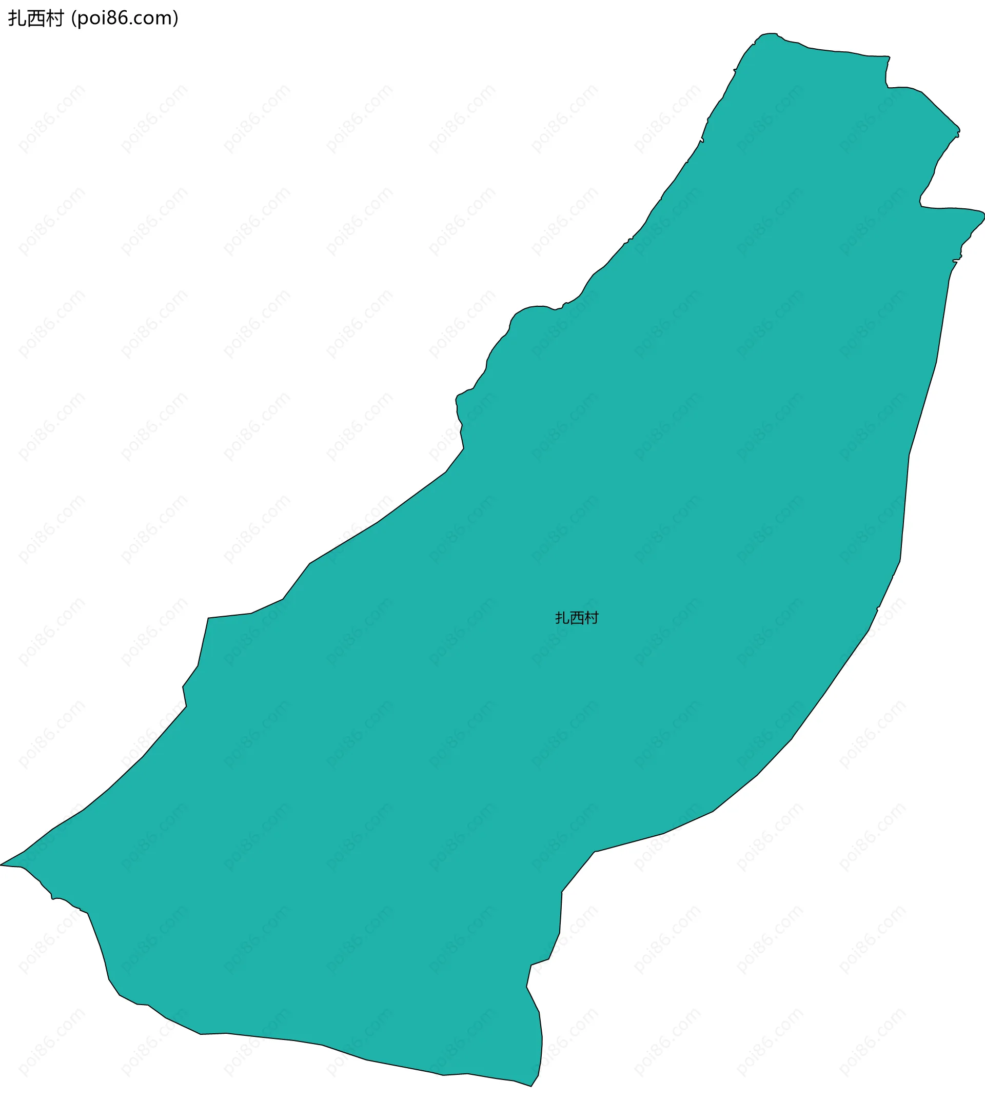 扎西村边界地图