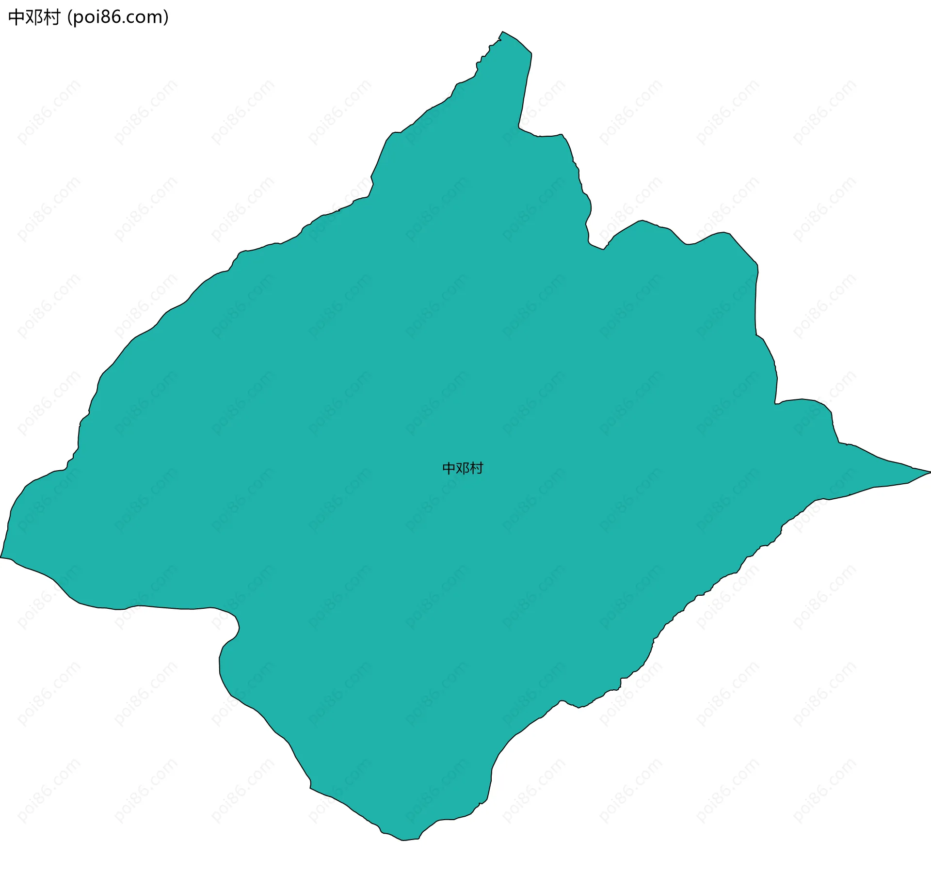 中邓村边界地图