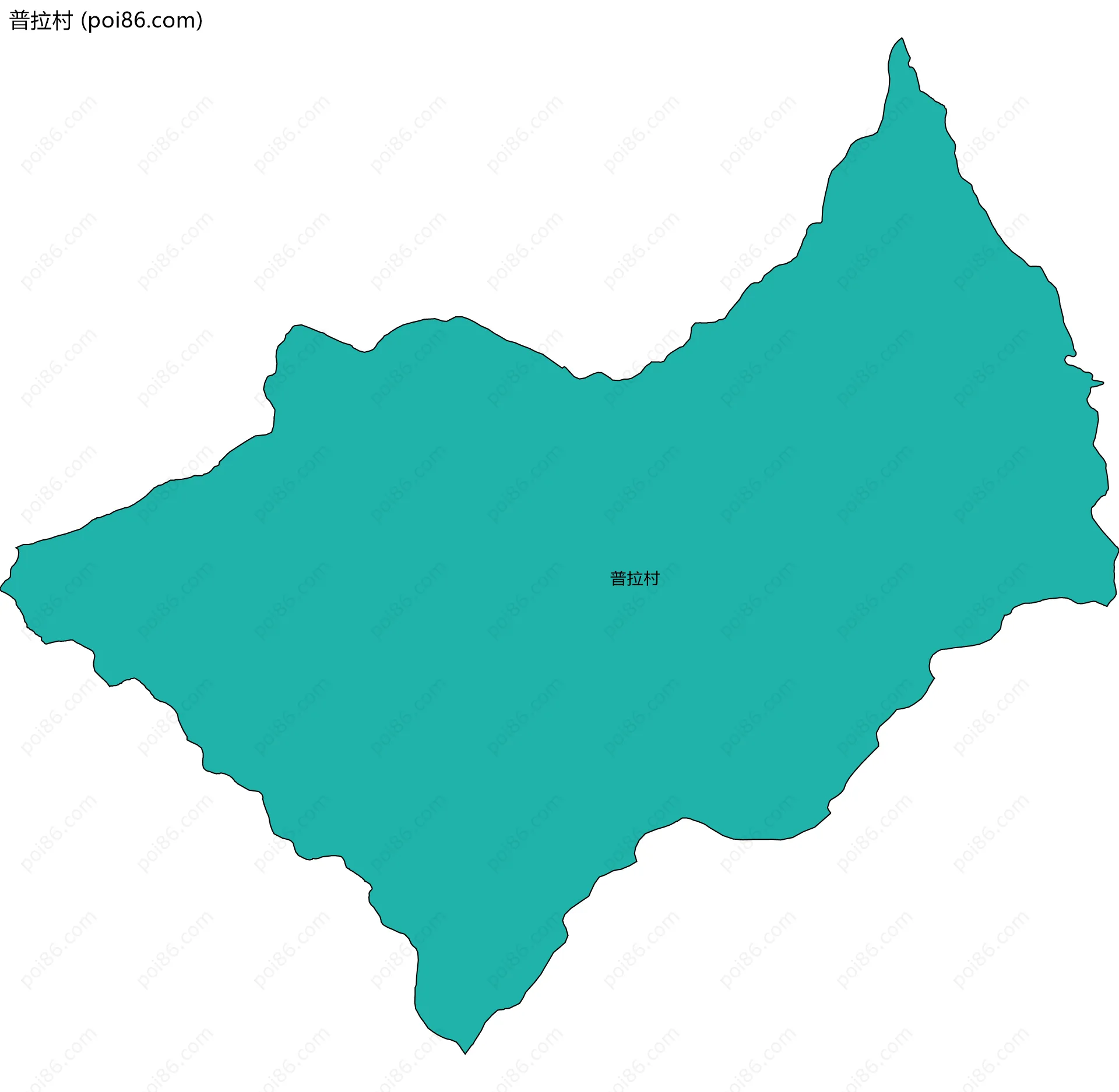 普拉村边界地图