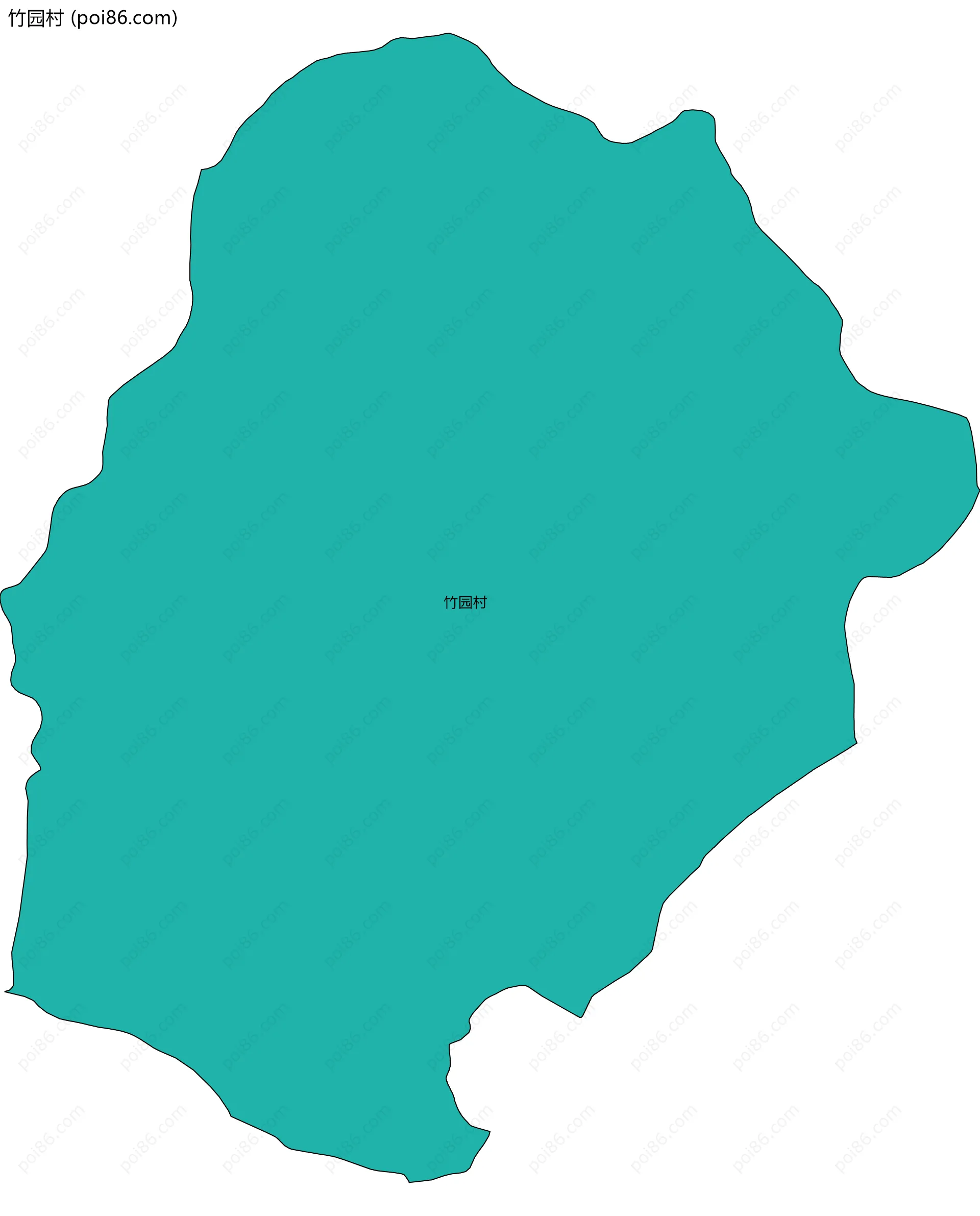 竹园村边界地图