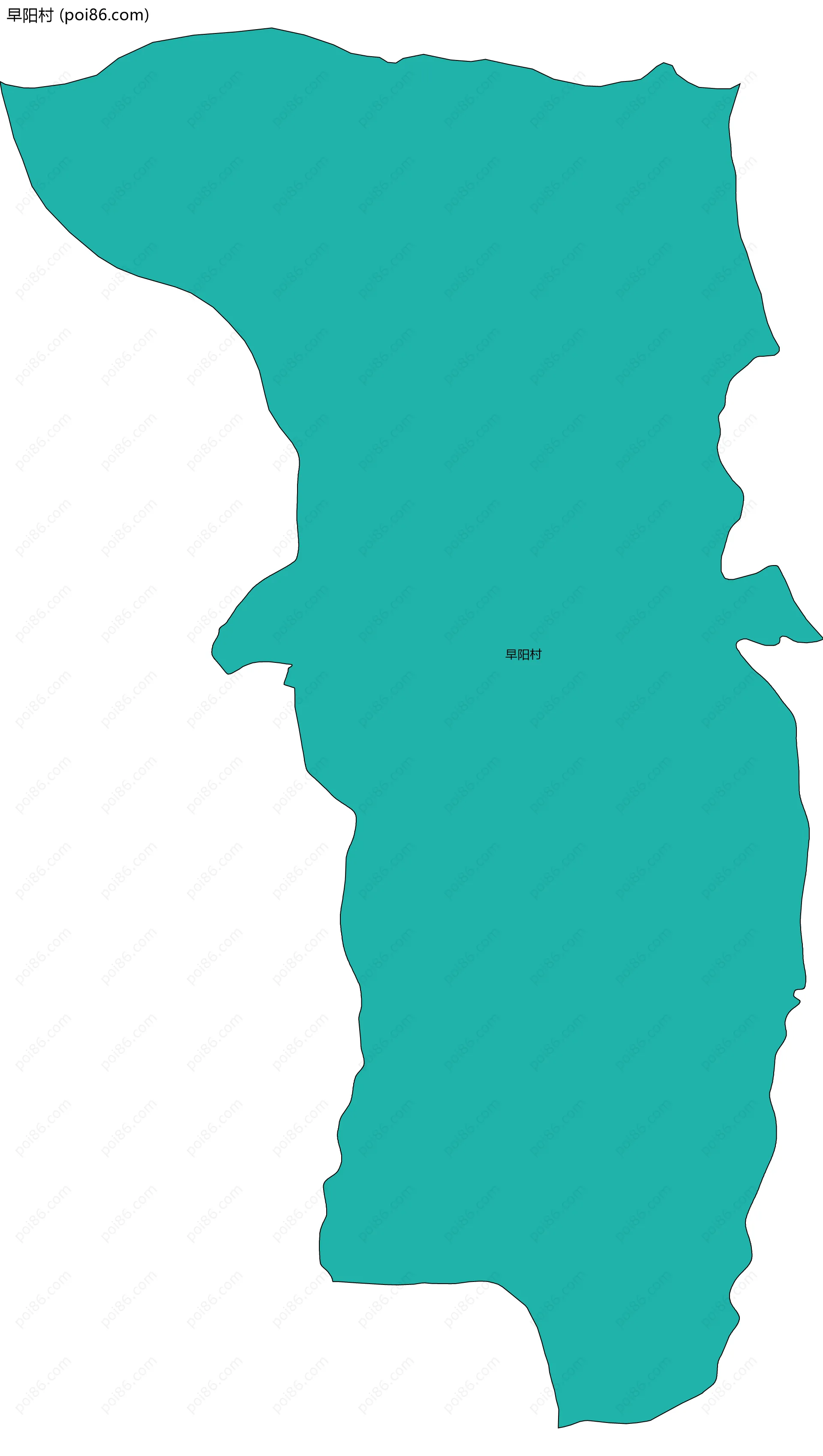 早阳村边界地图