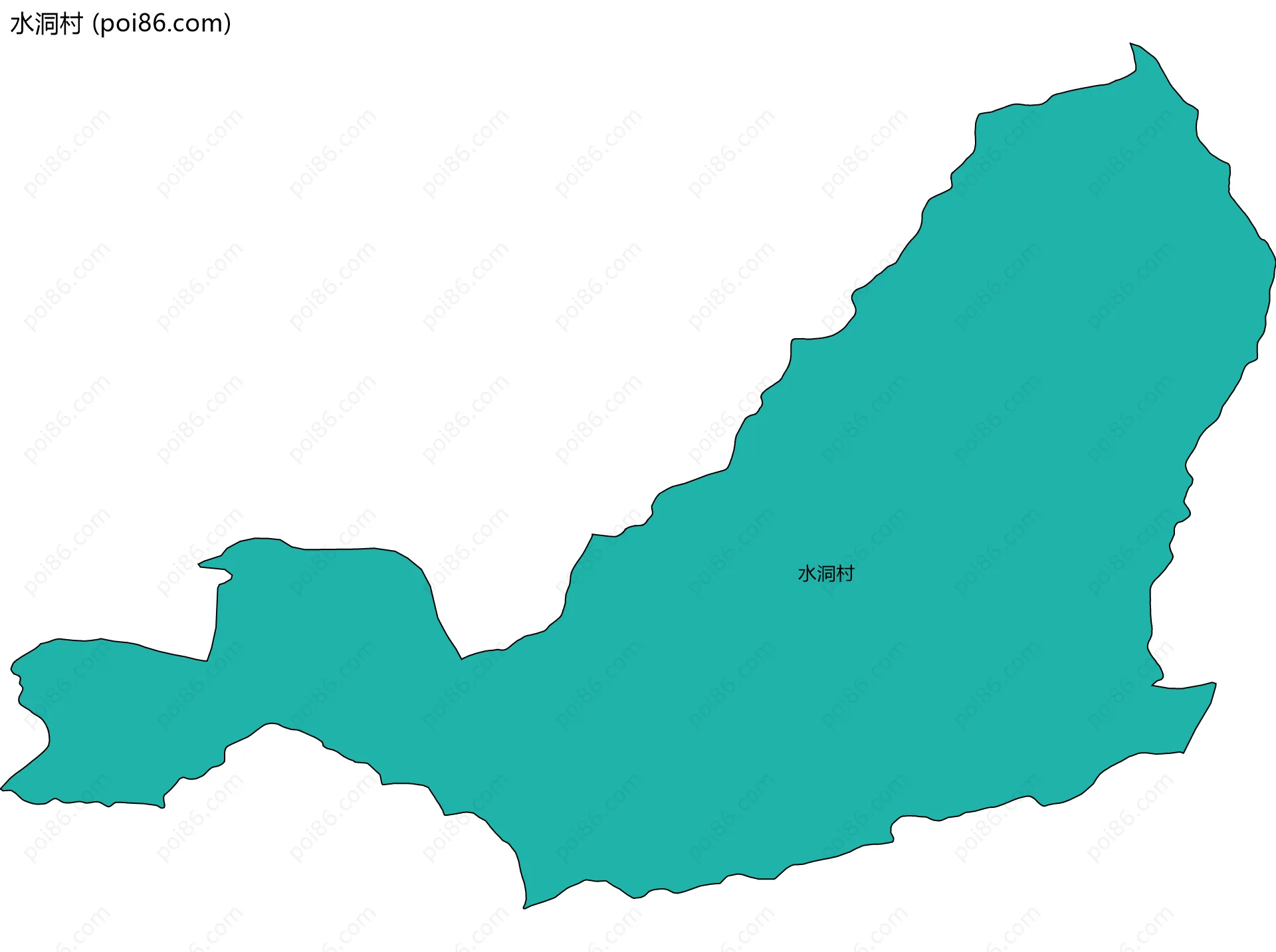 水洞村边界地图