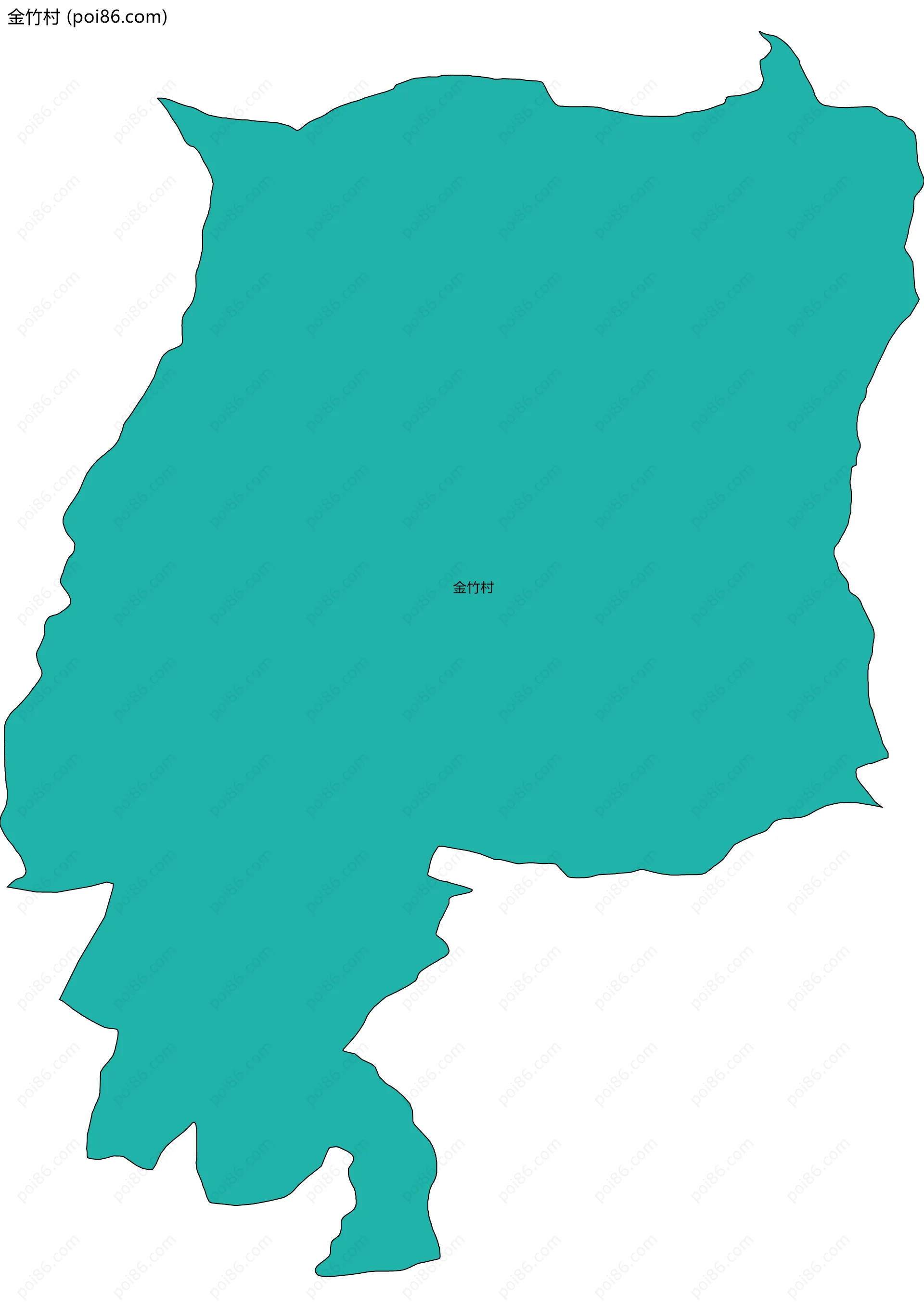 金竹村边界地图