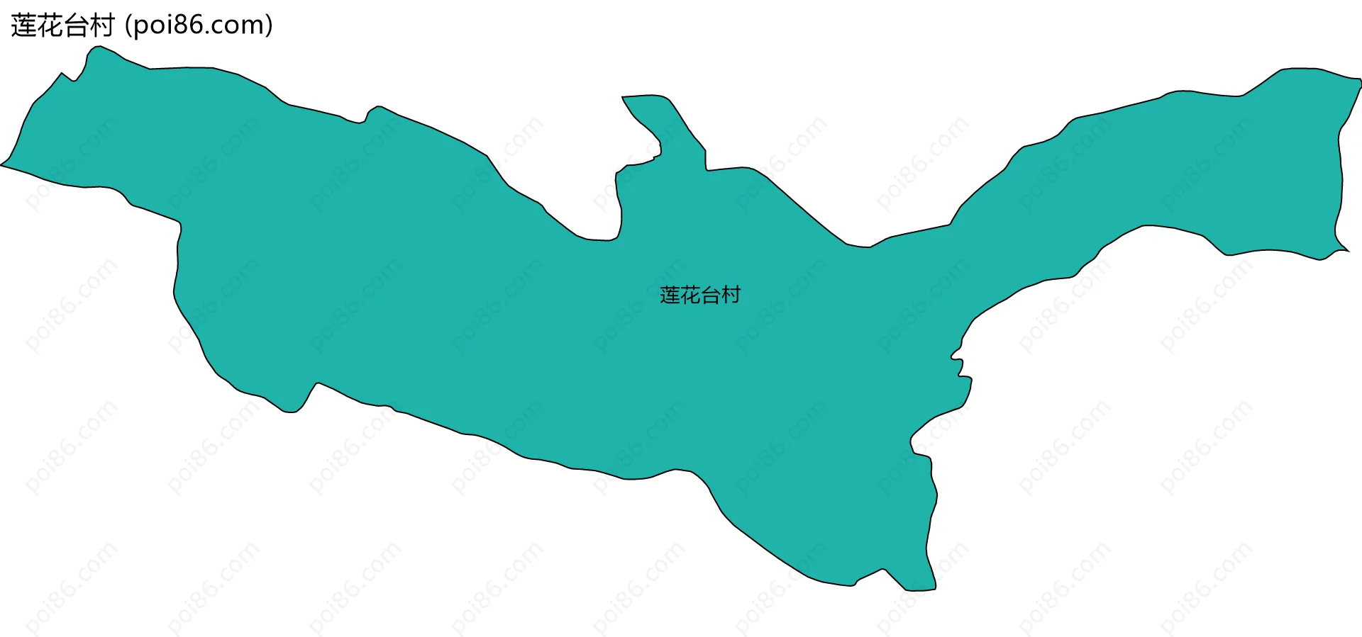 莲花台村边界地图
