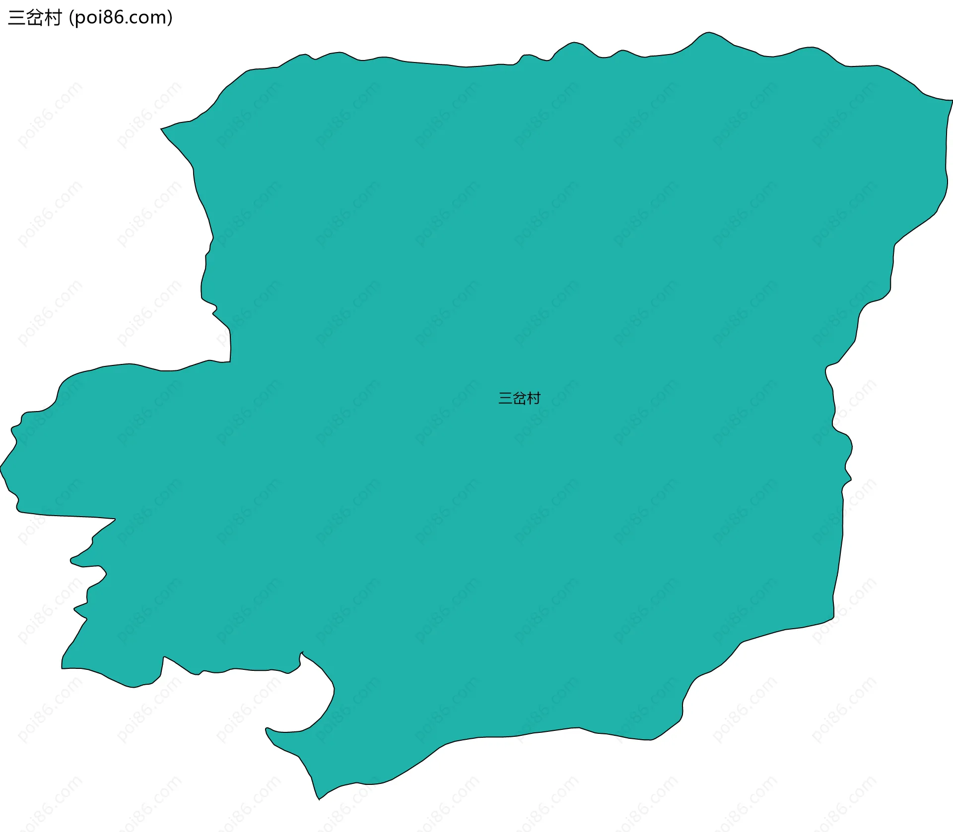三岔村边界地图