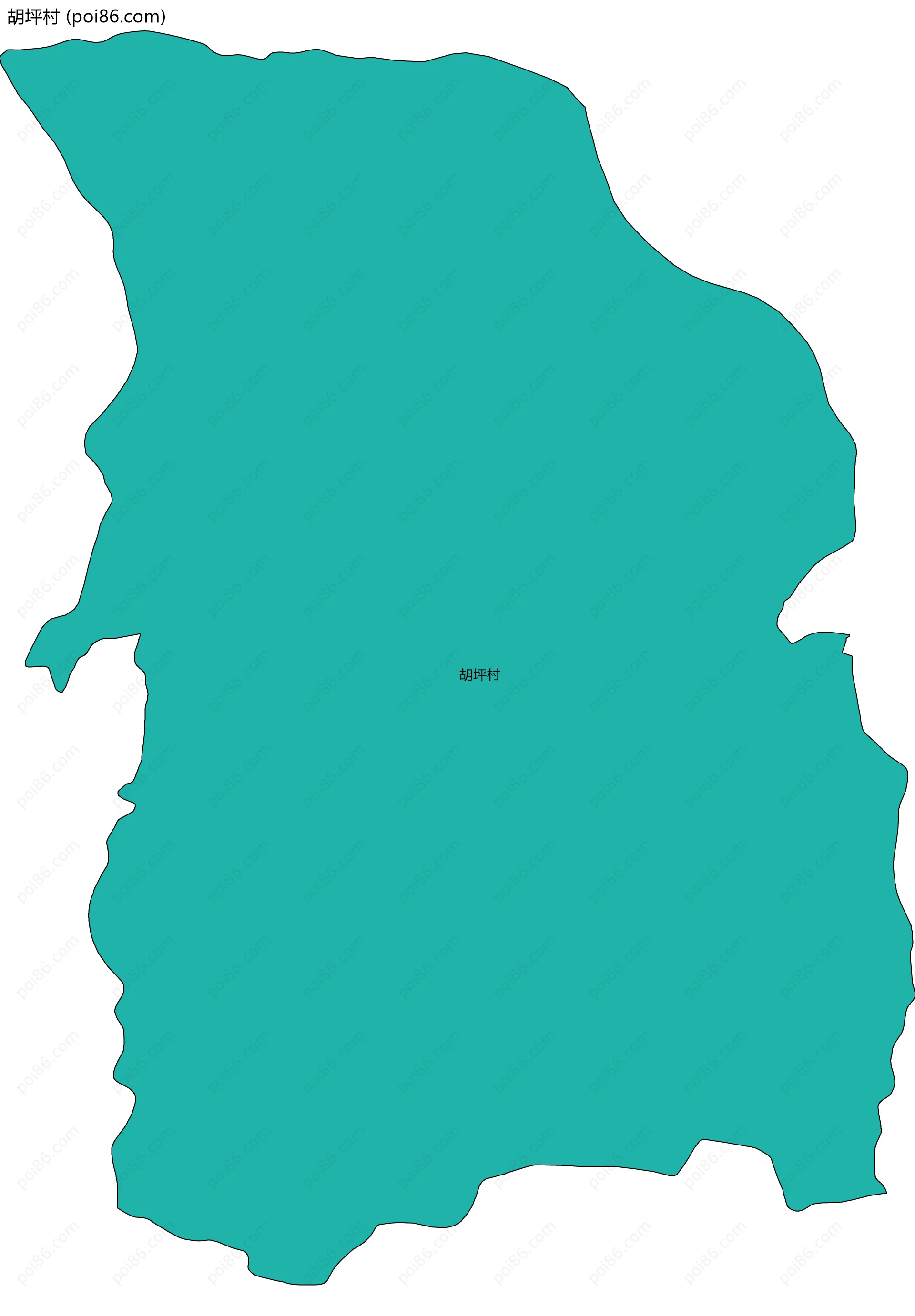 胡坪村边界地图