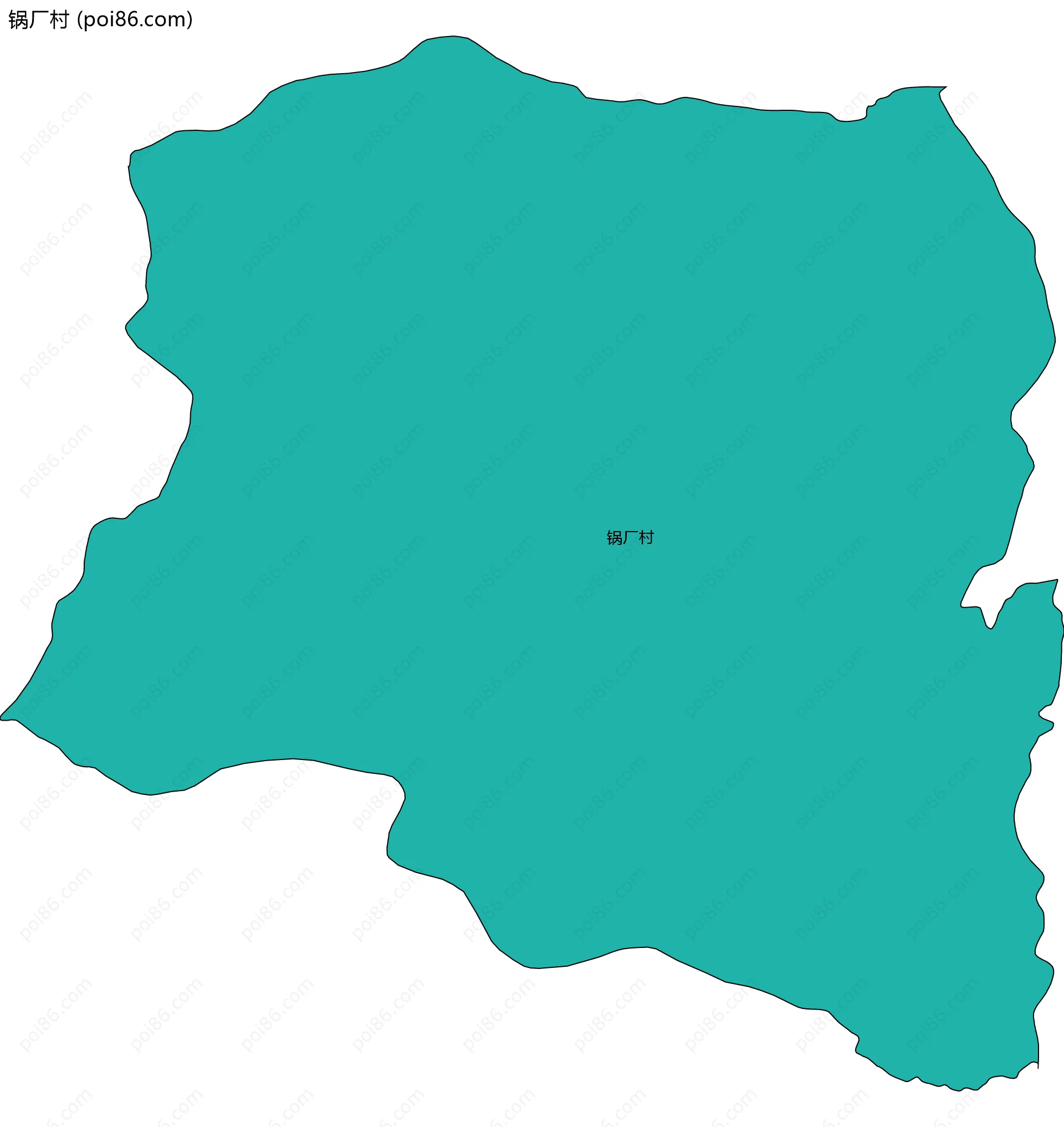 锅厂村边界地图