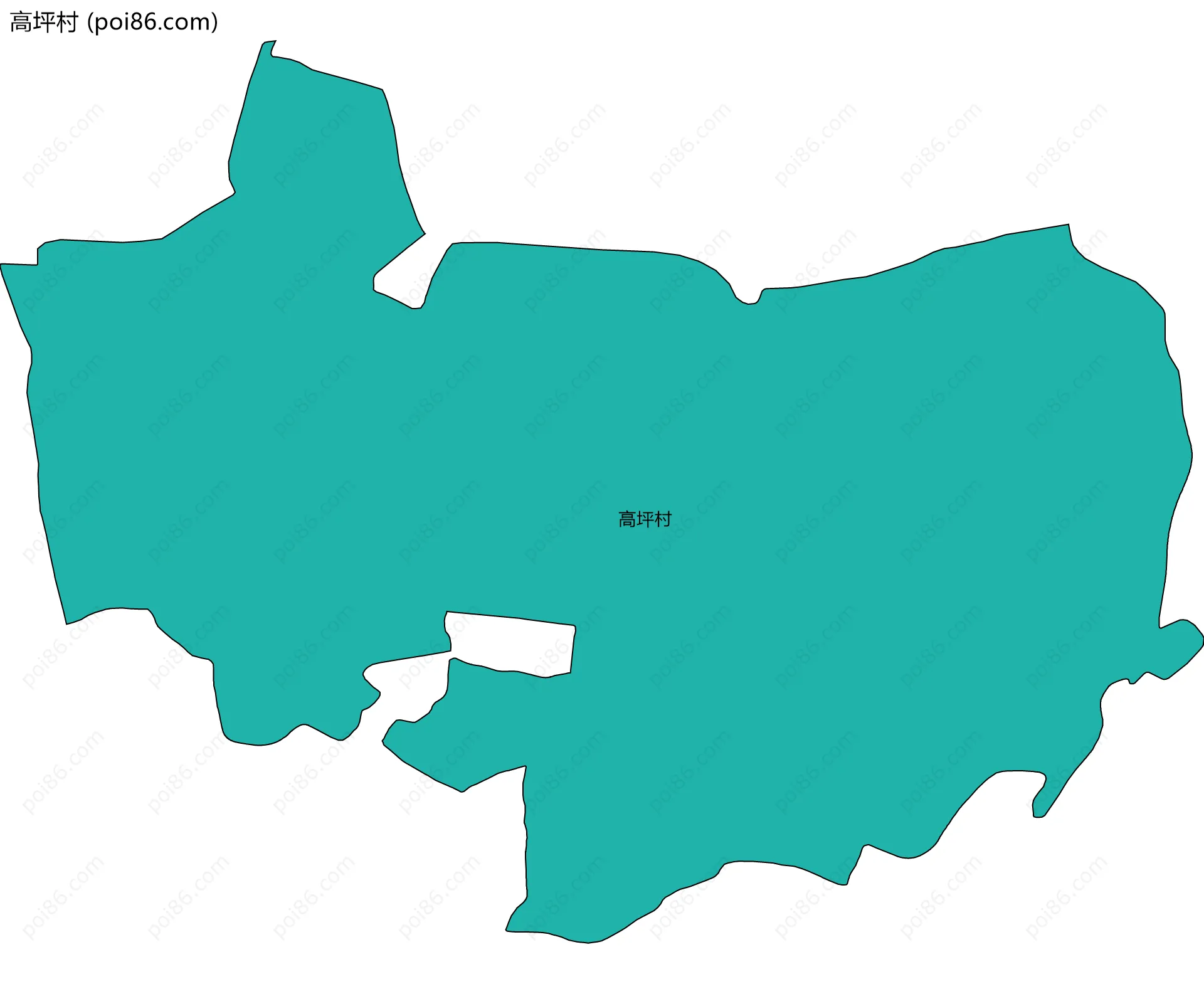 高坪村边界地图