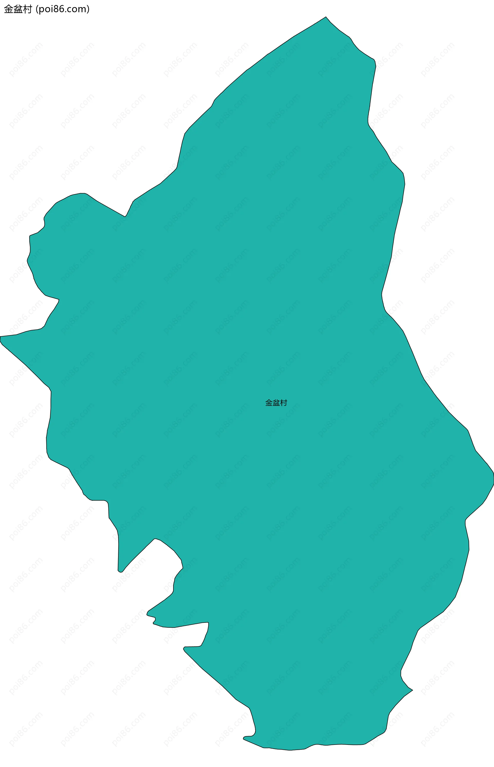 金盆村边界地图