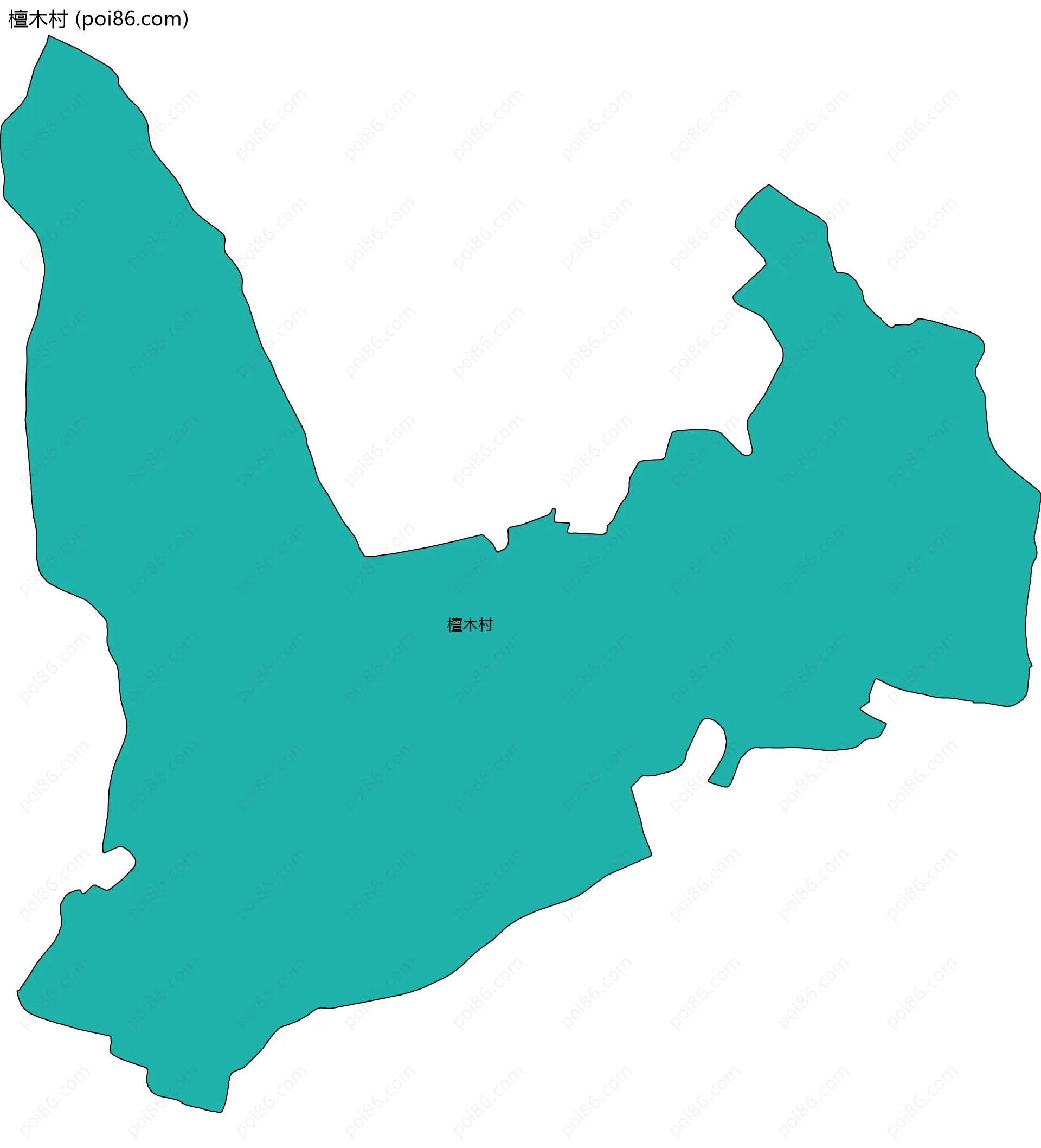 檀木村边界地图
