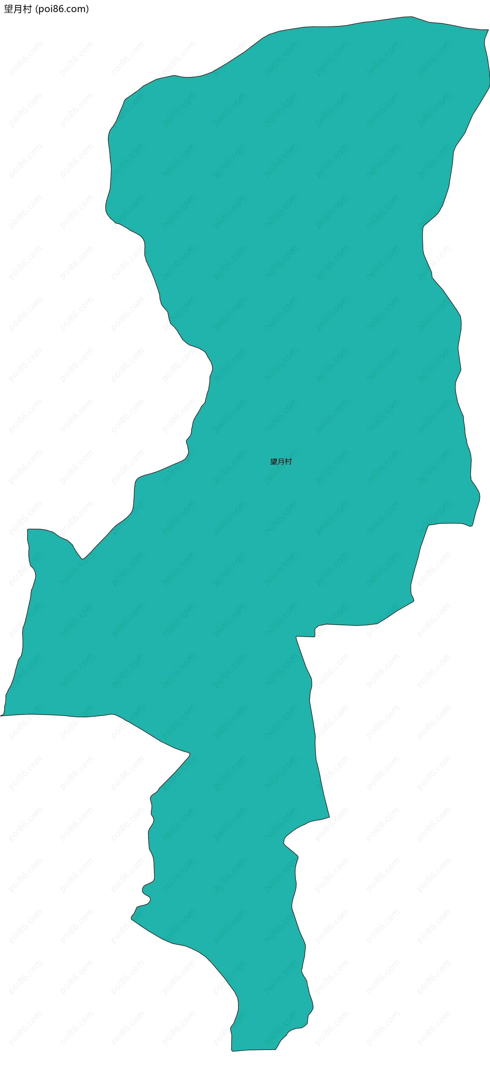 望月村边界地图