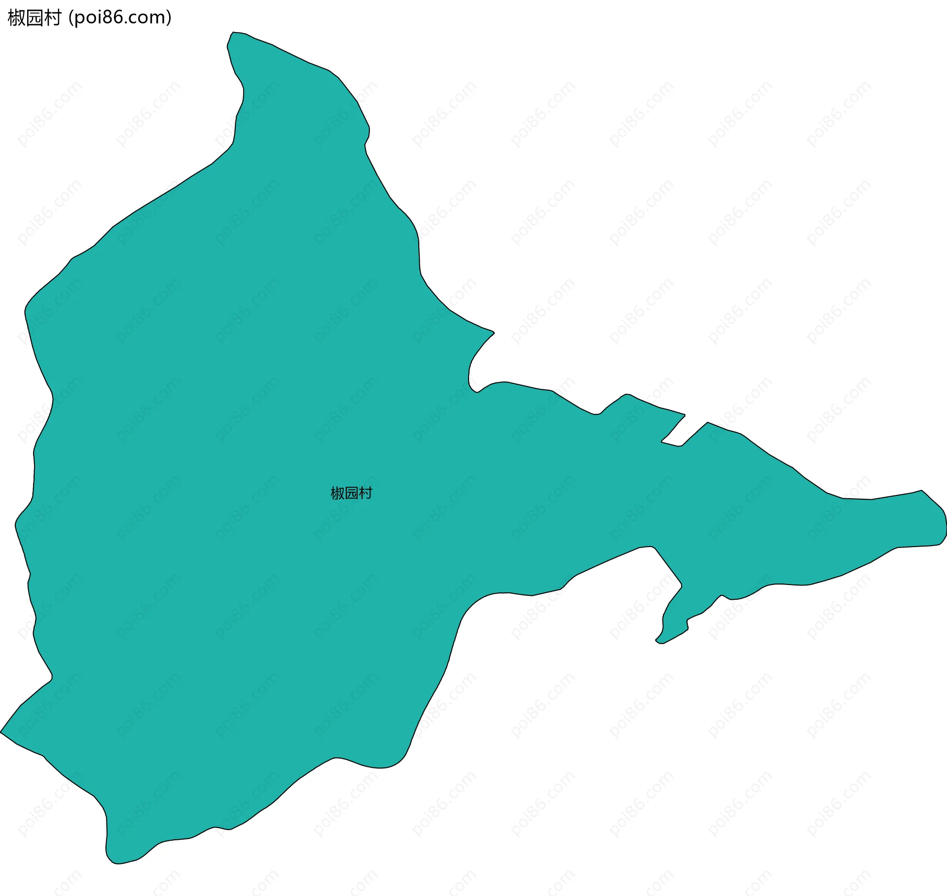 椒园村边界地图