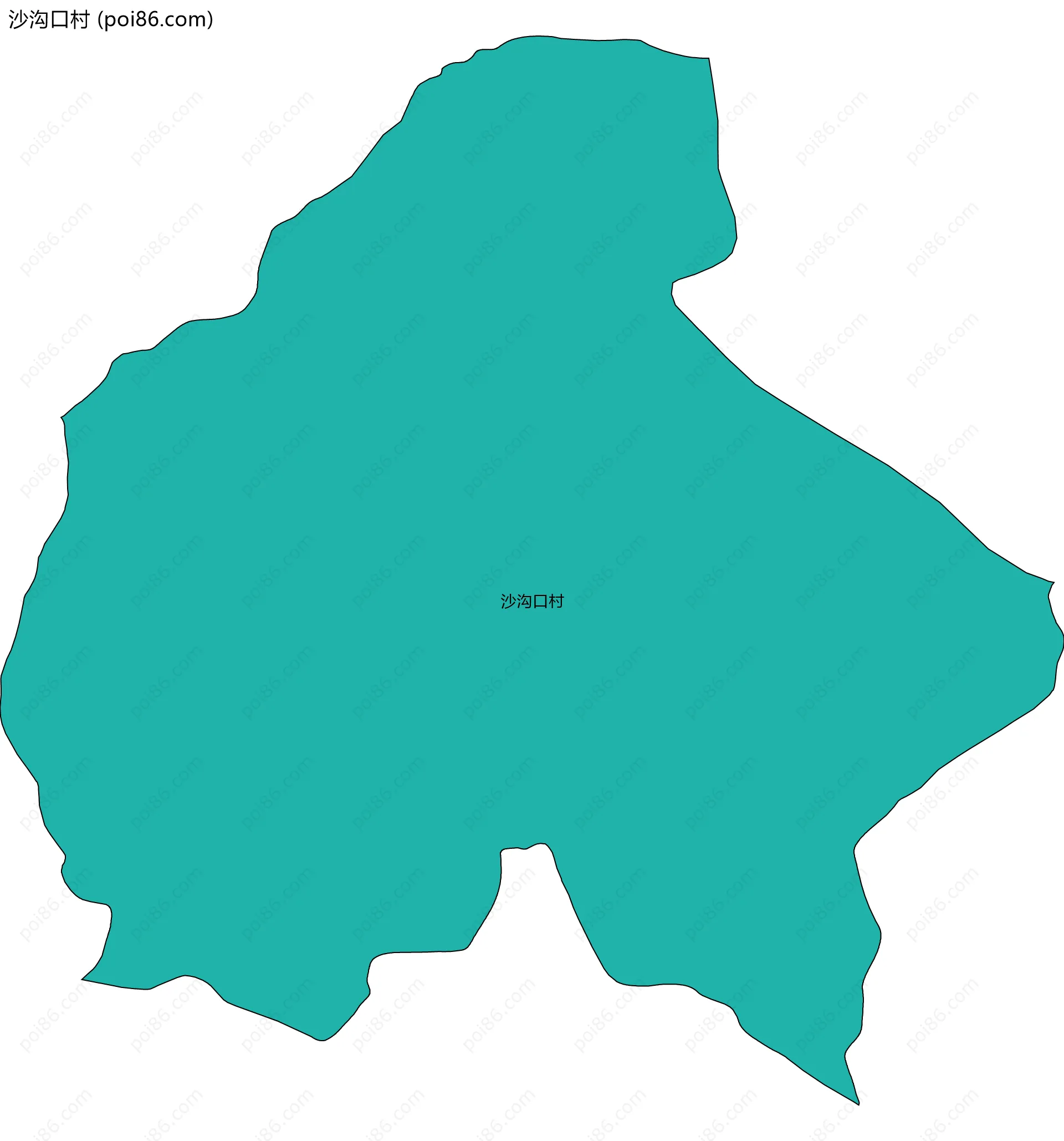 沙沟口村边界地图