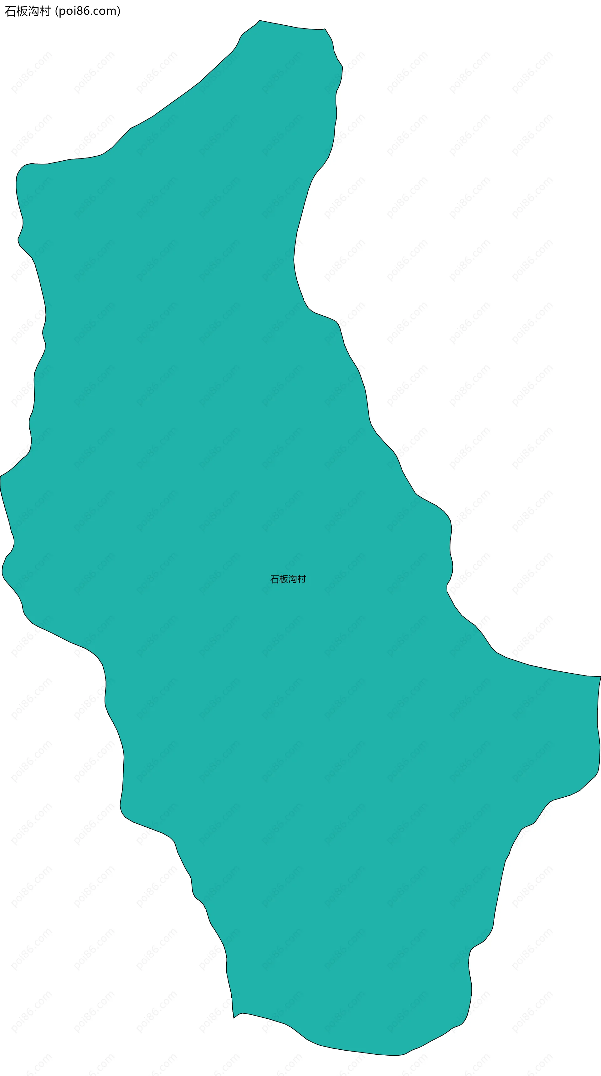 石板沟村边界地图