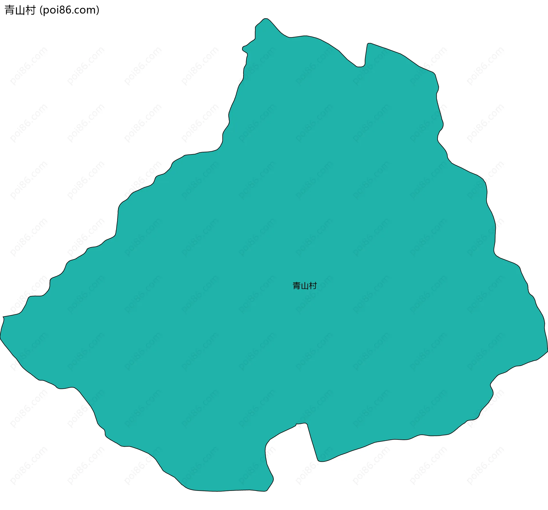 青山村边界地图