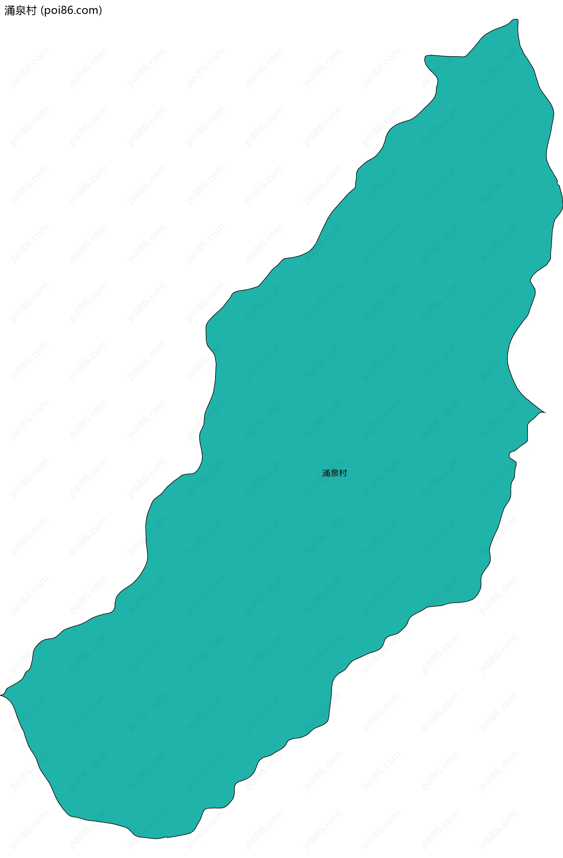 涌泉村边界地图