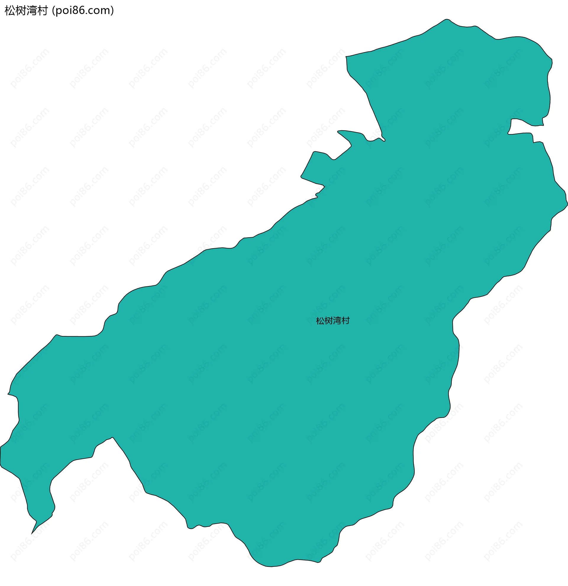 松树湾村边界地图