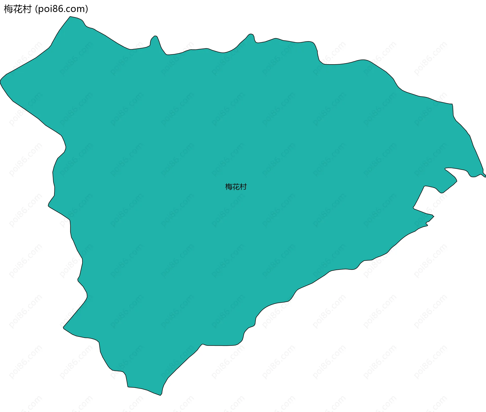 梅花村边界地图