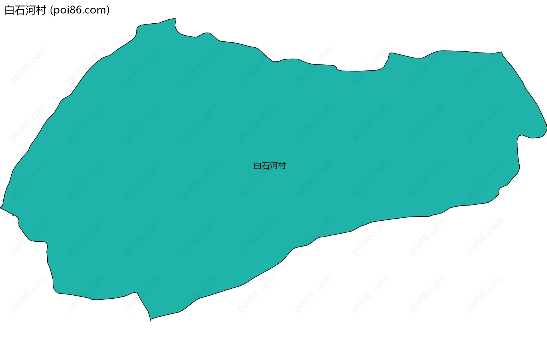 白石河村边界地图