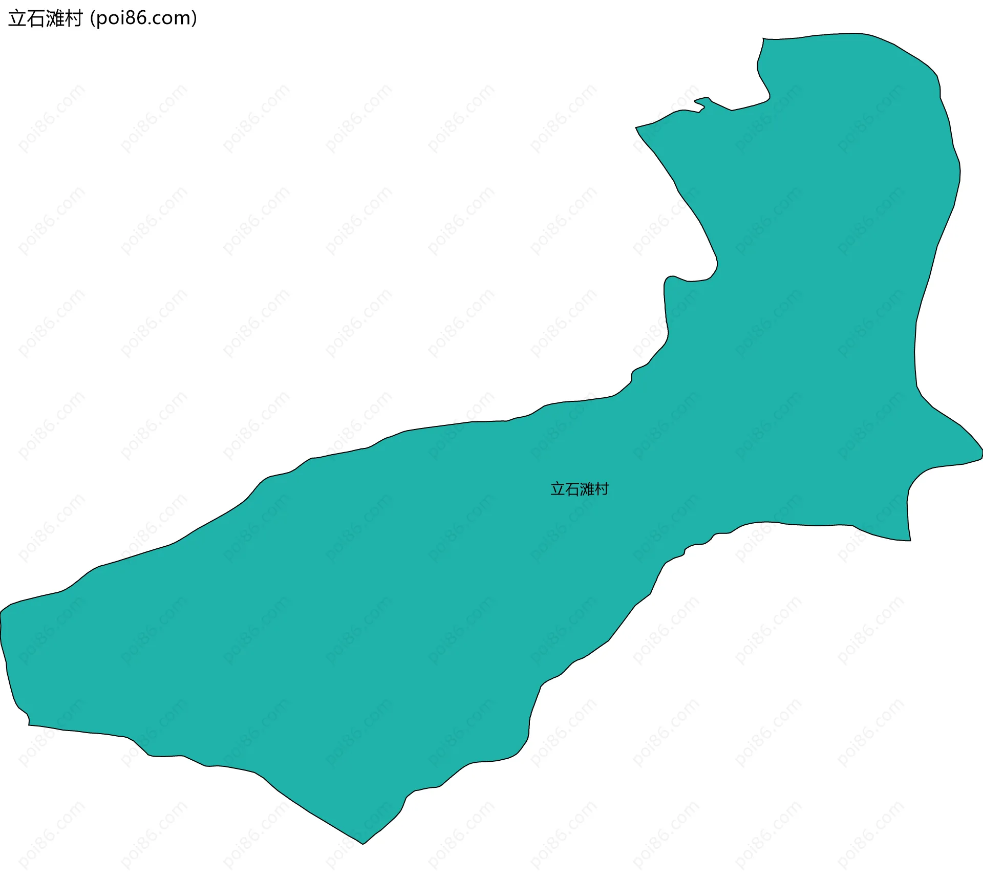立石滩村边界地图