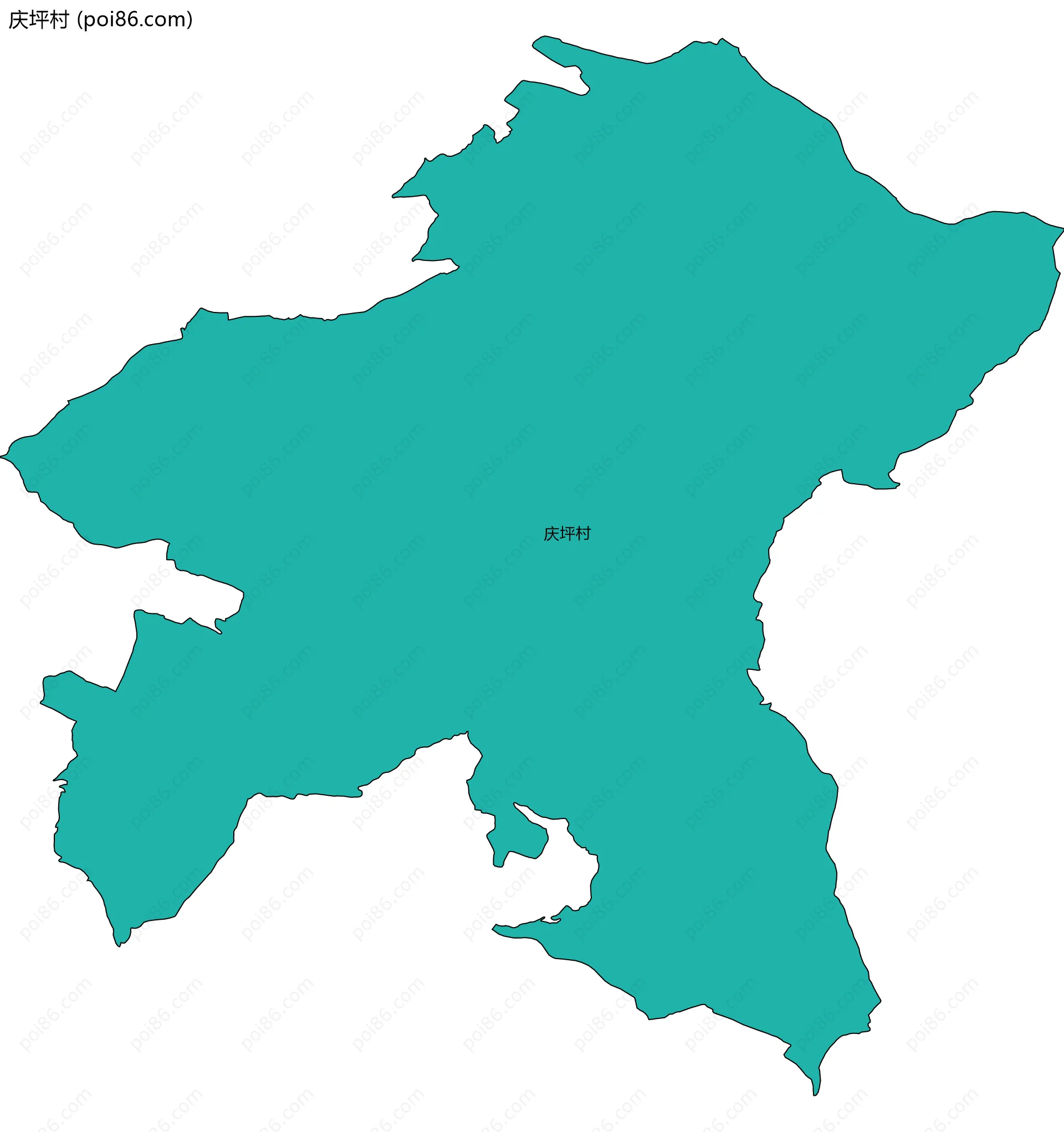 庆坪村边界地图