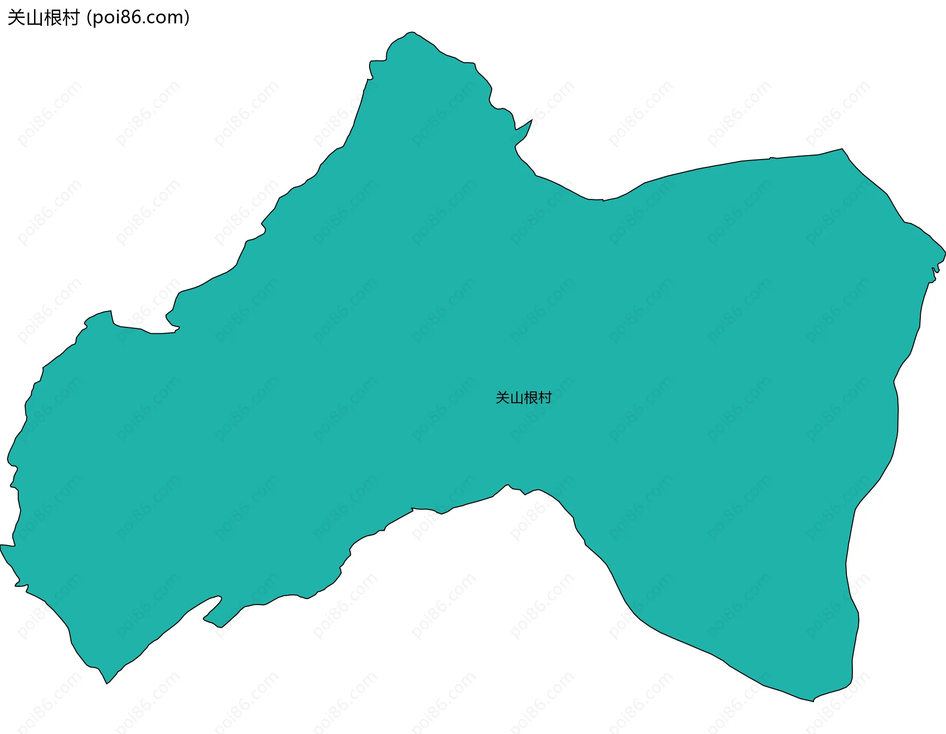 关山根村边界地图