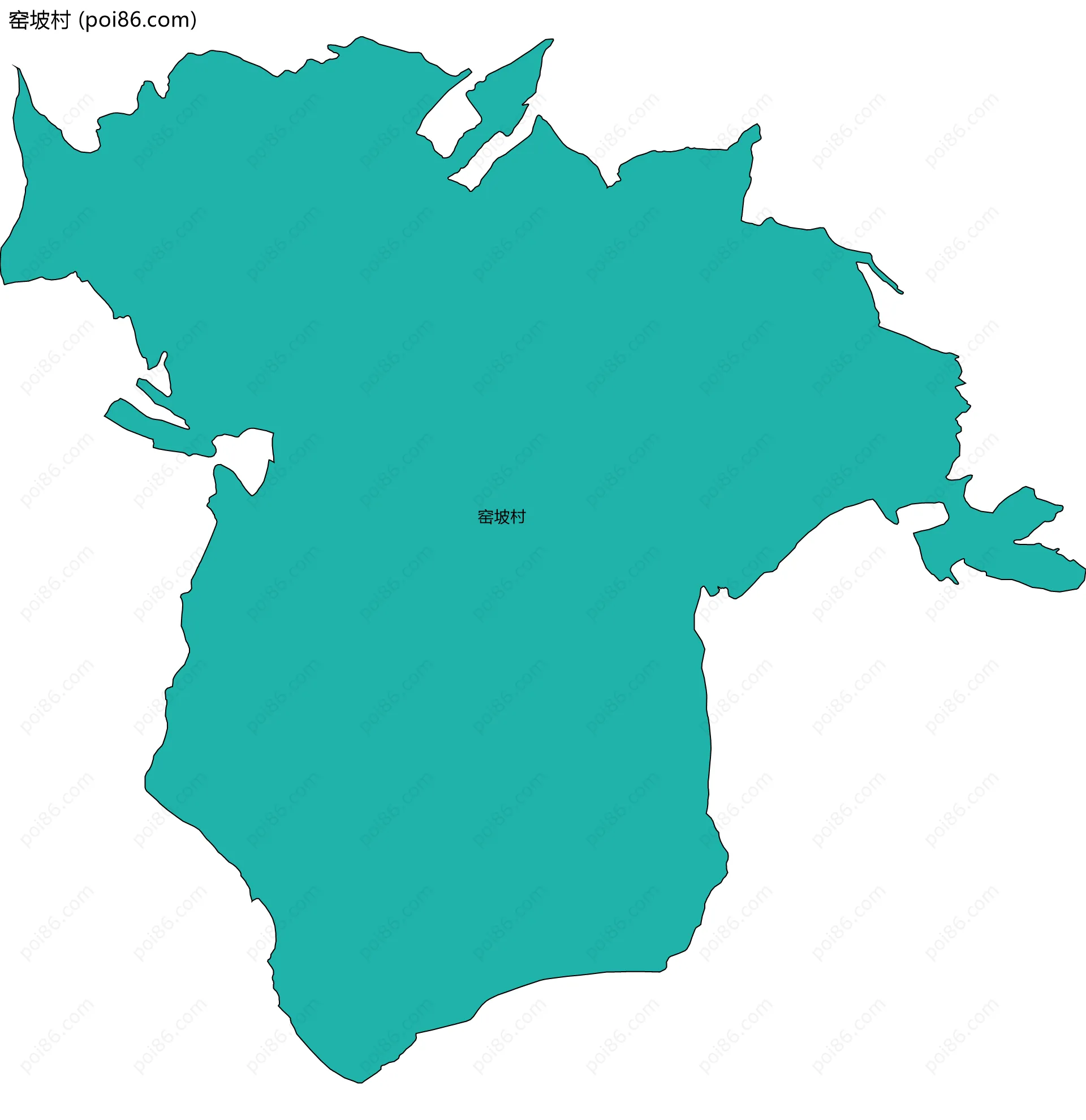 窑坡村边界地图