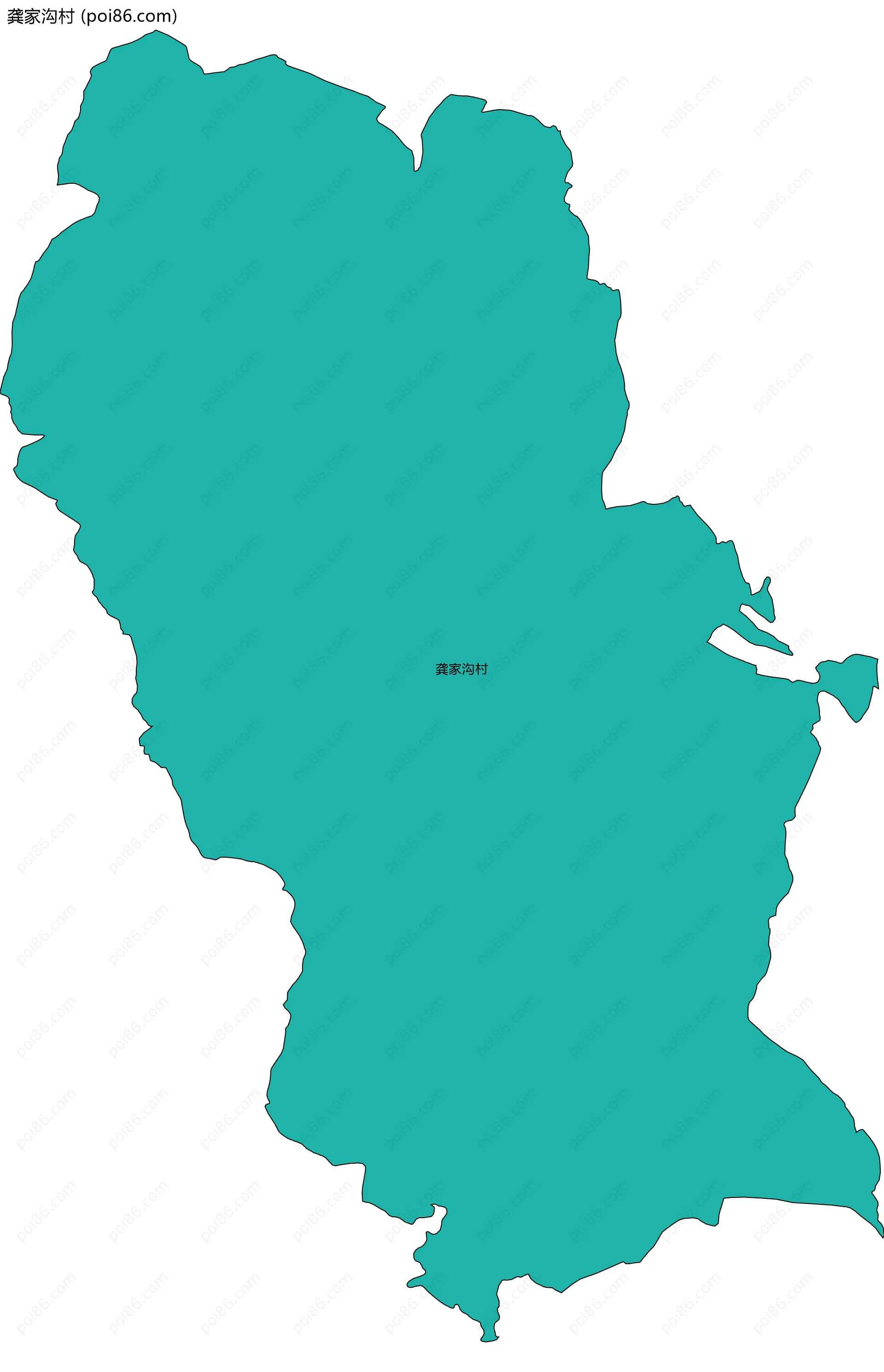 龚家沟村边界地图