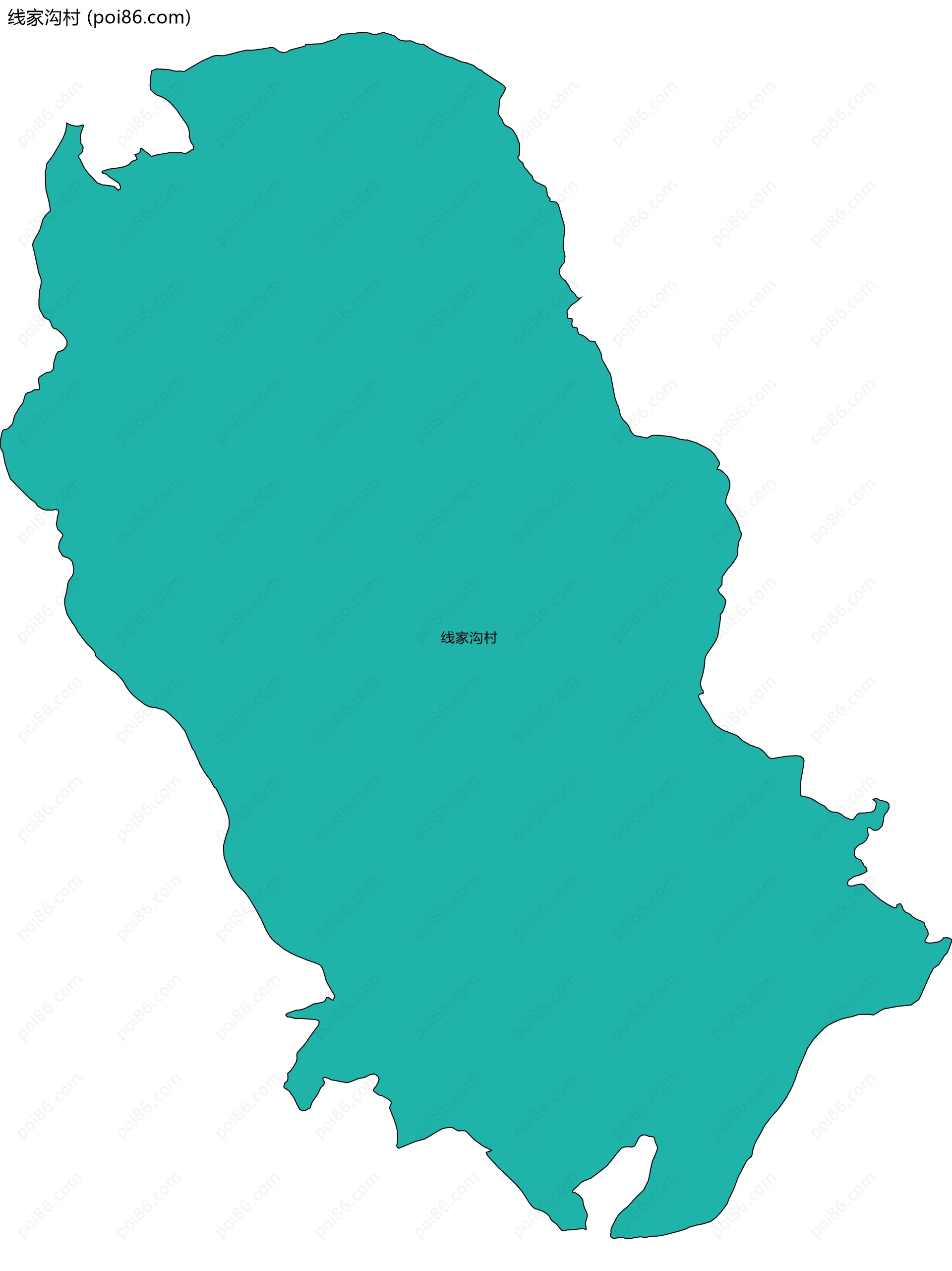 线家沟村边界地图