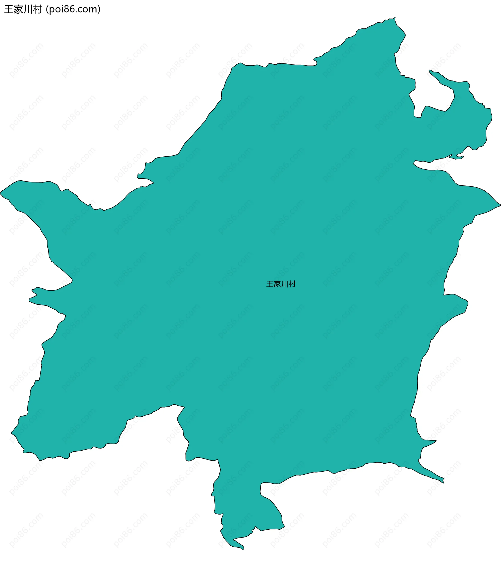 王家川村边界地图