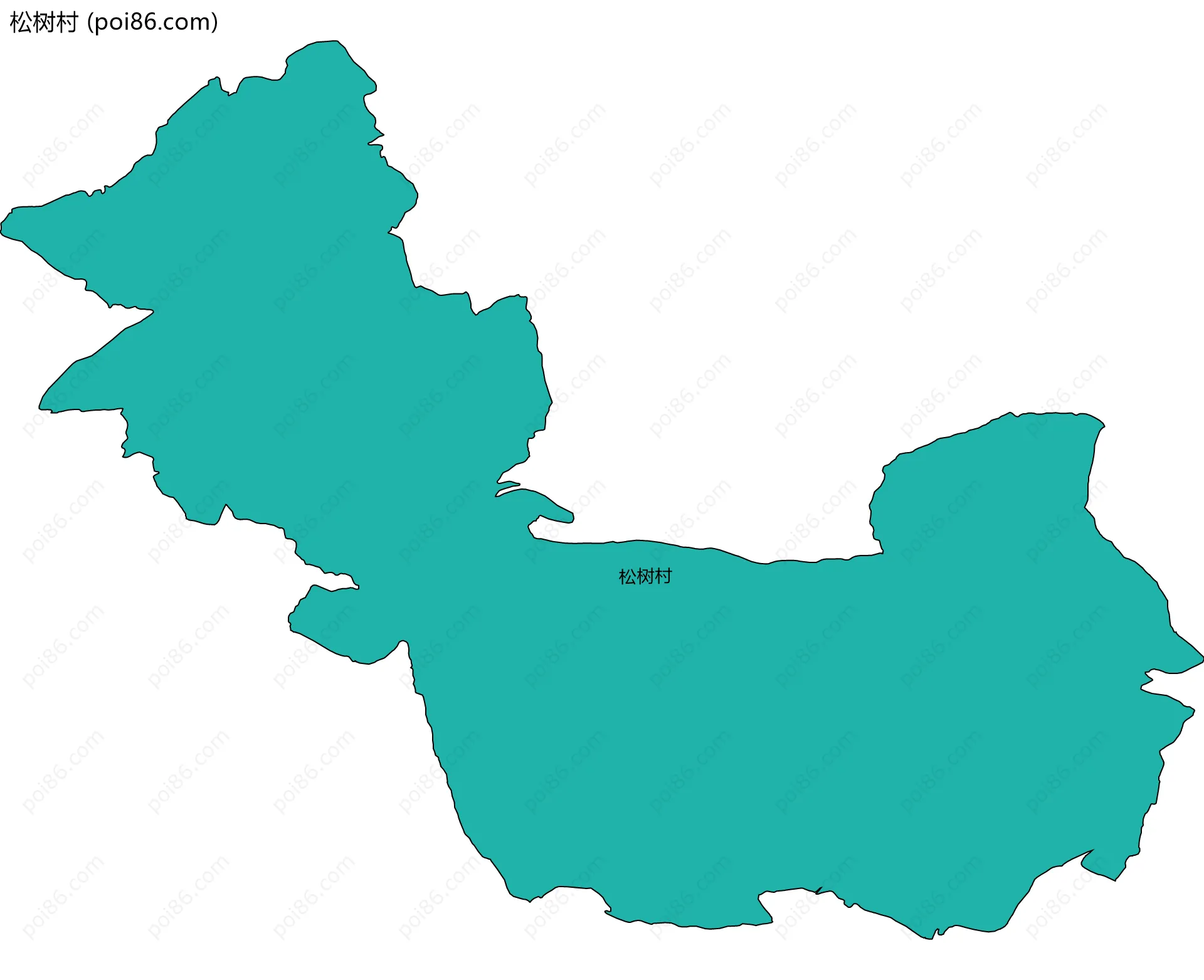 松树村边界地图