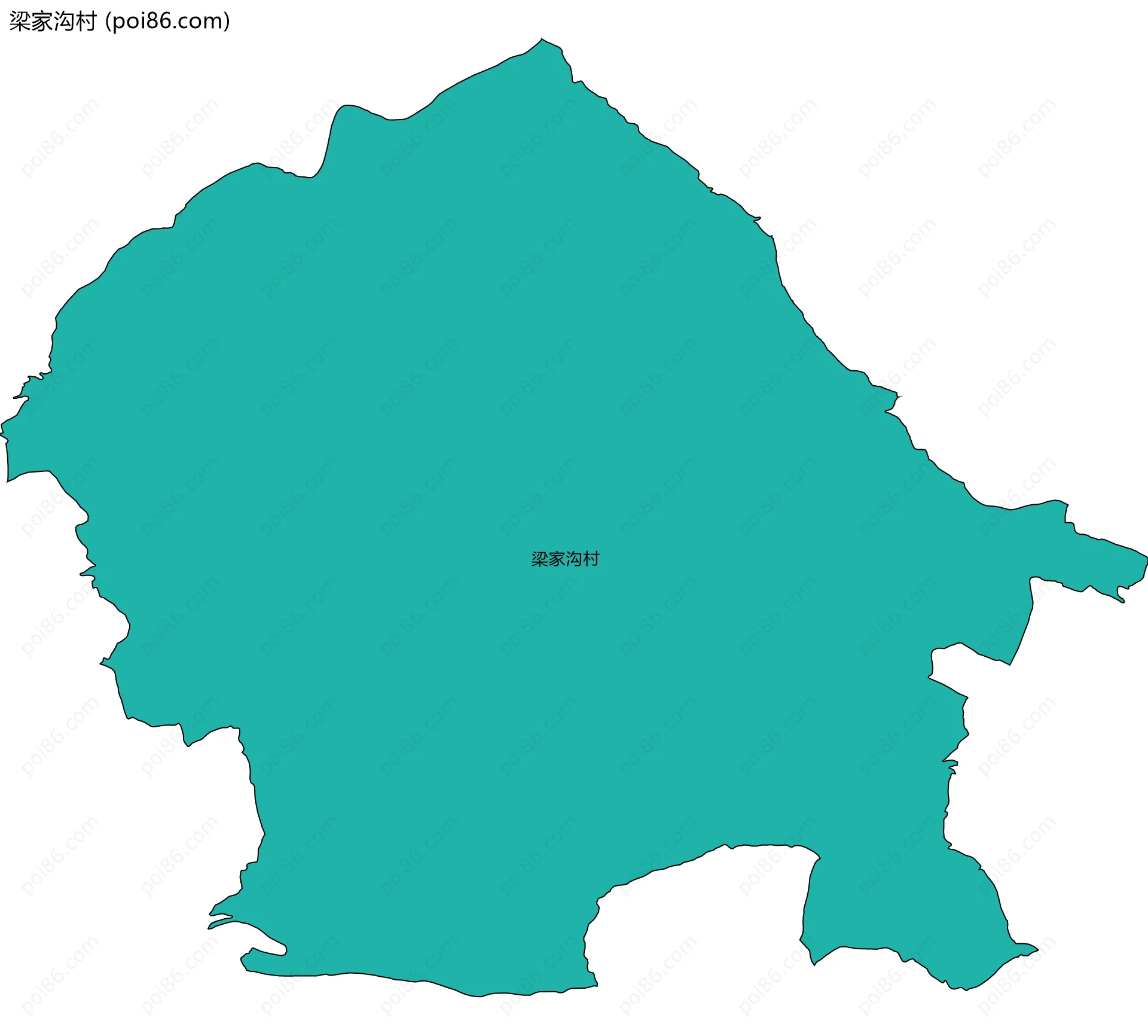 梁家沟村边界地图