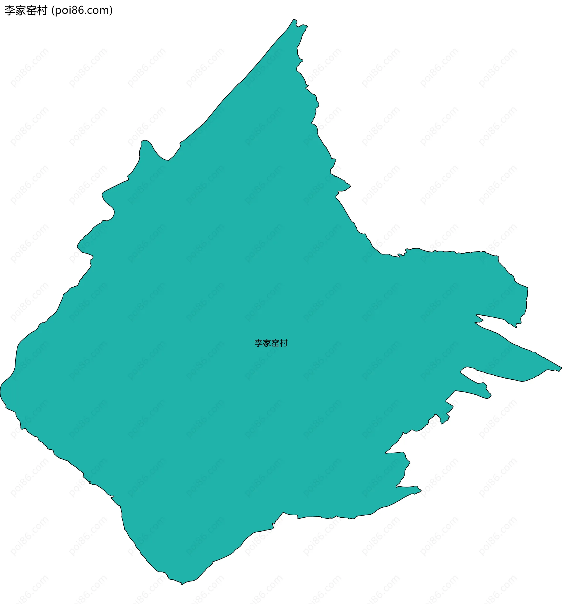 李家窑村边界地图
