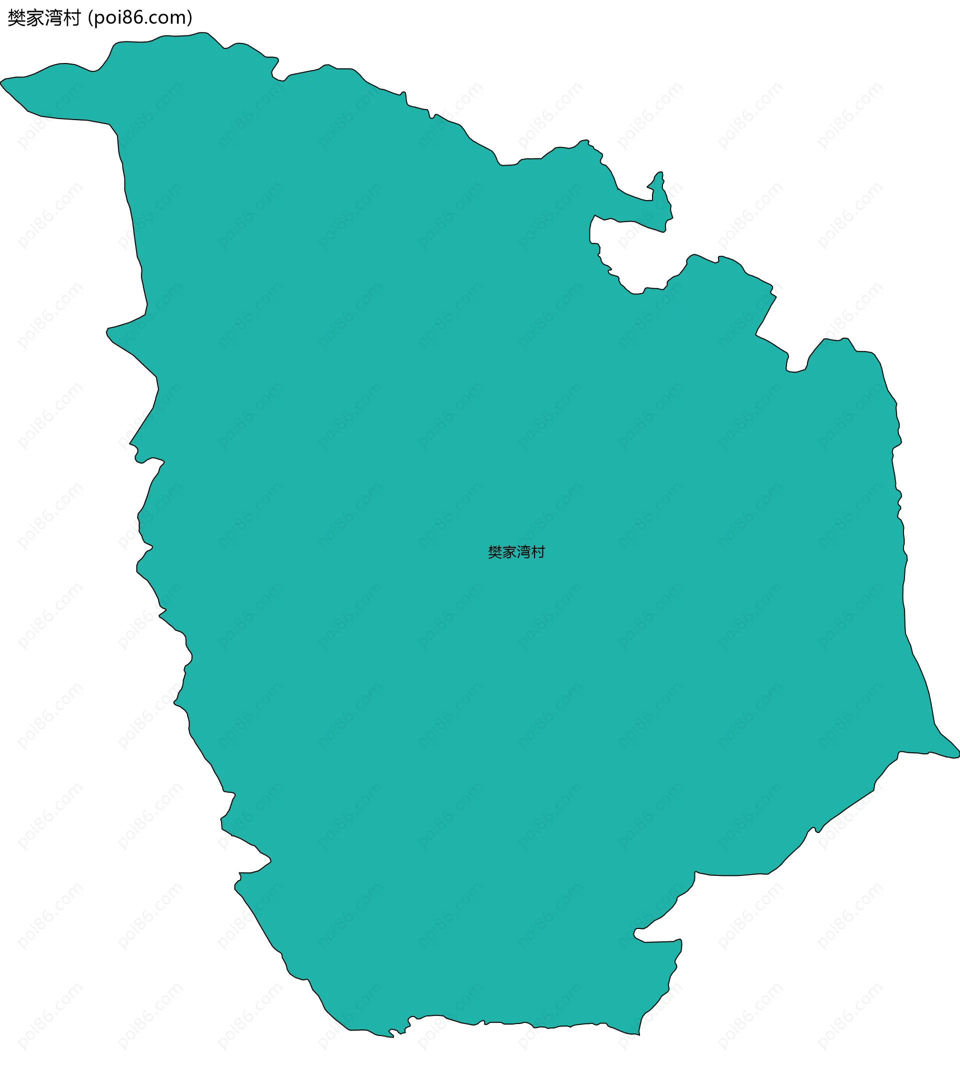 樊家湾村边界地图