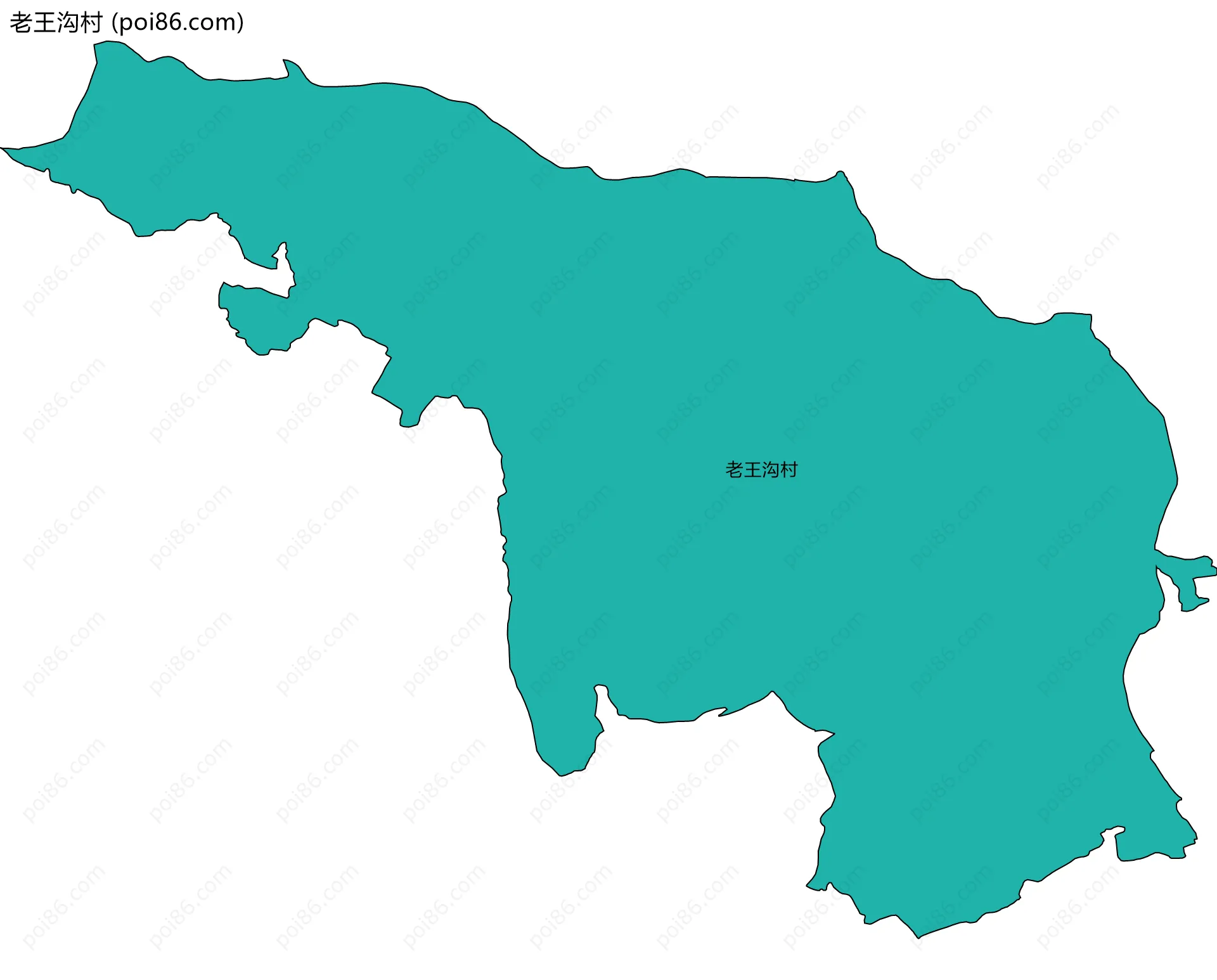 老王沟村边界地图