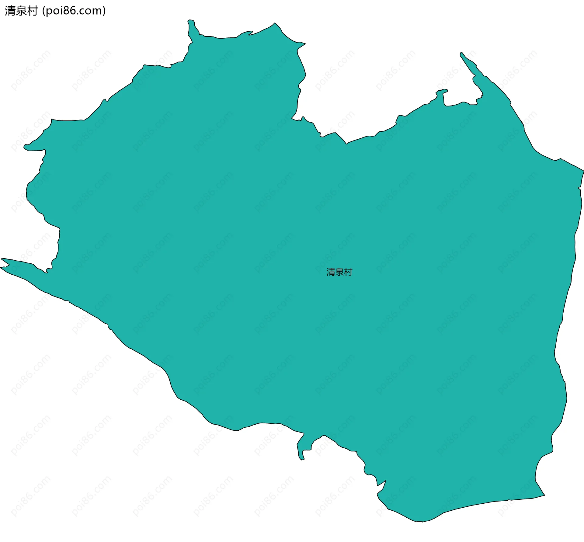 清泉村边界地图