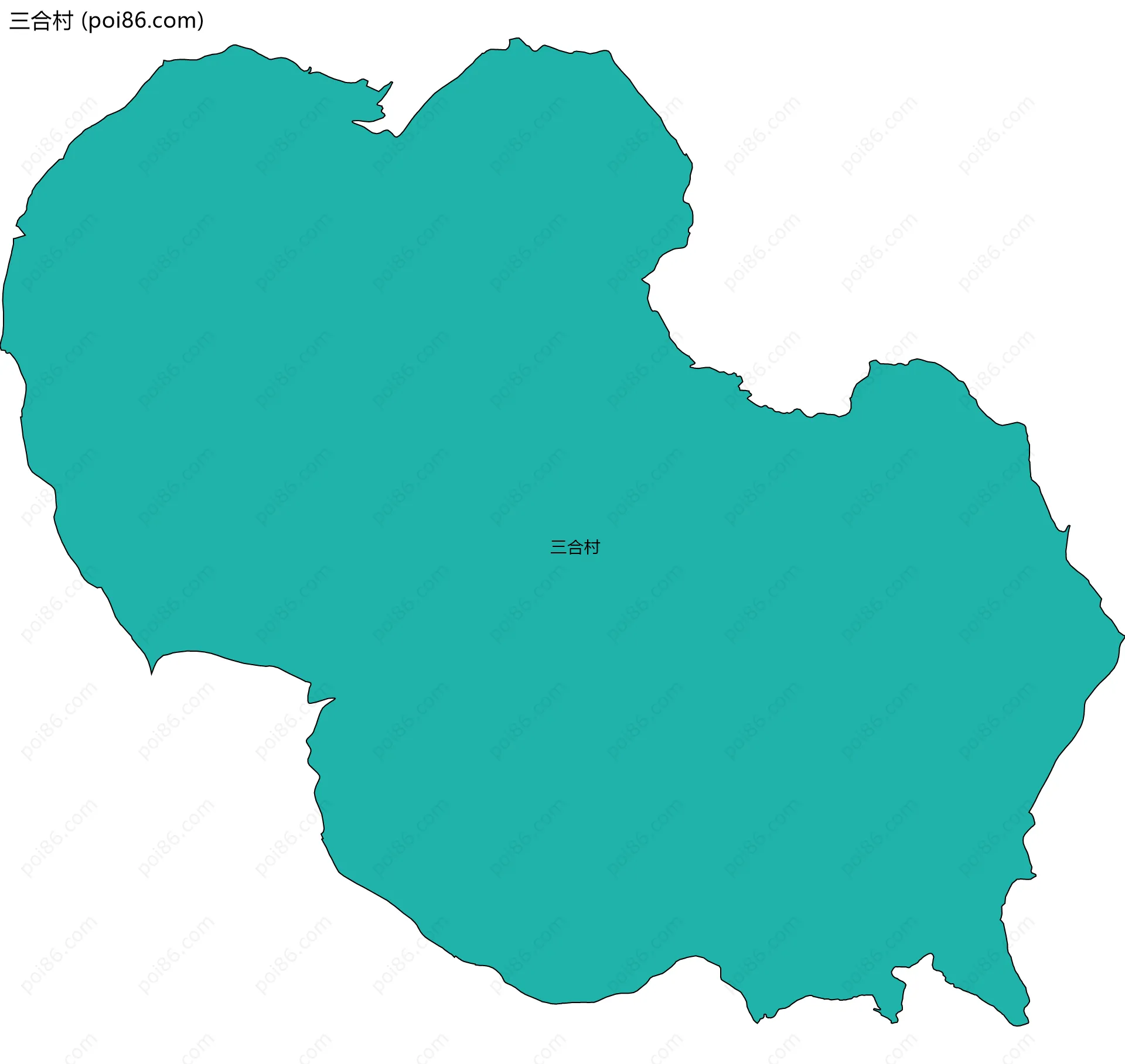 三合村边界地图