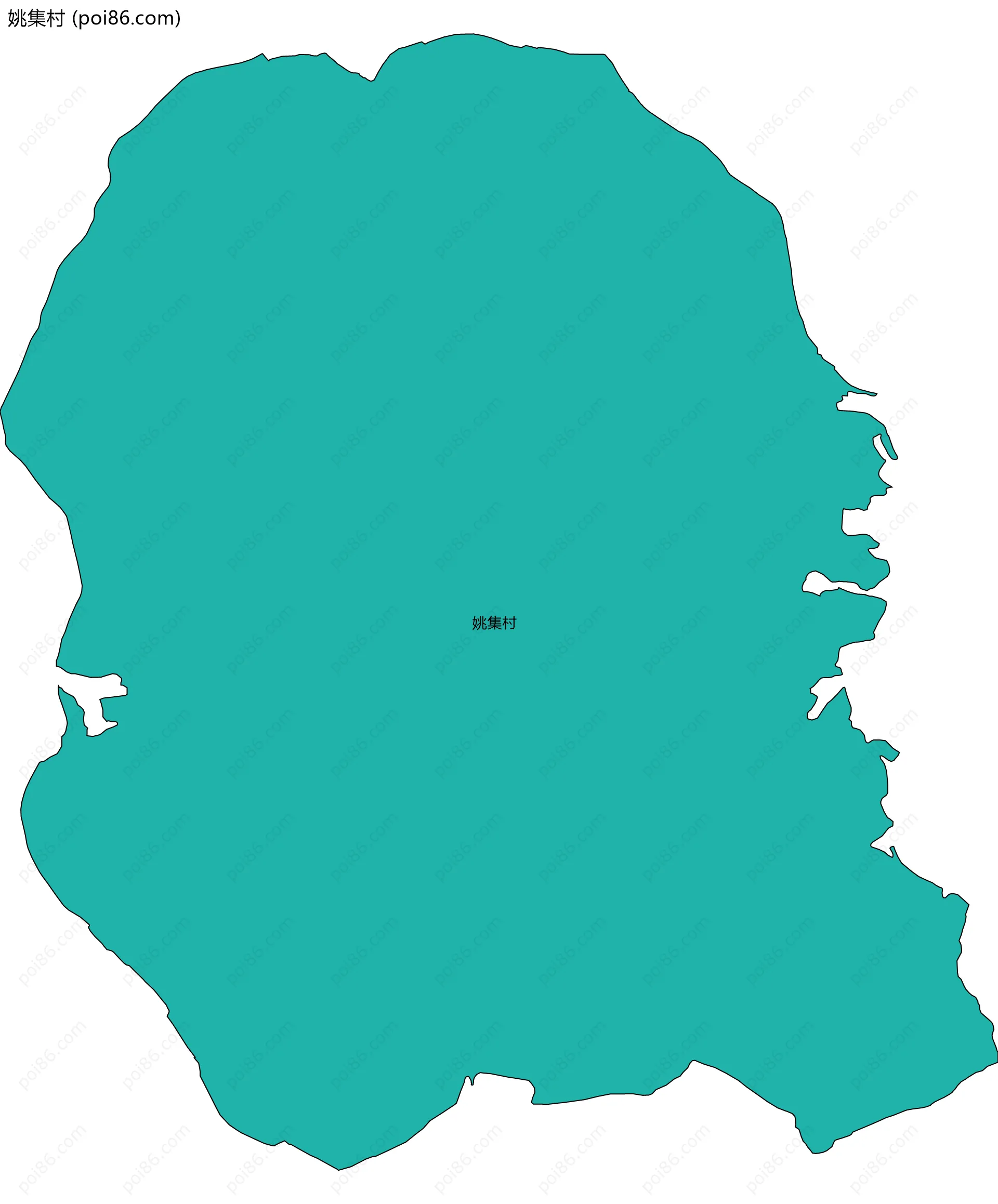 姚集村边界地图