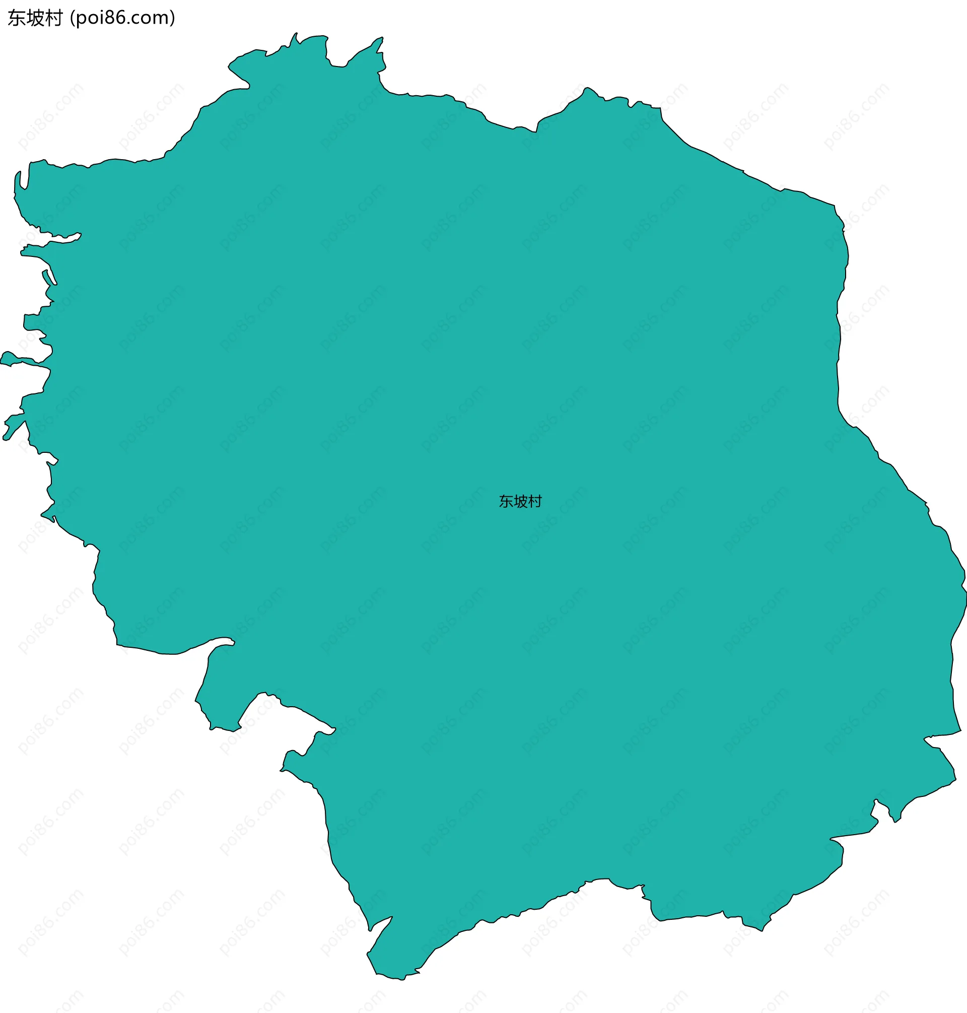 东坡村边界地图