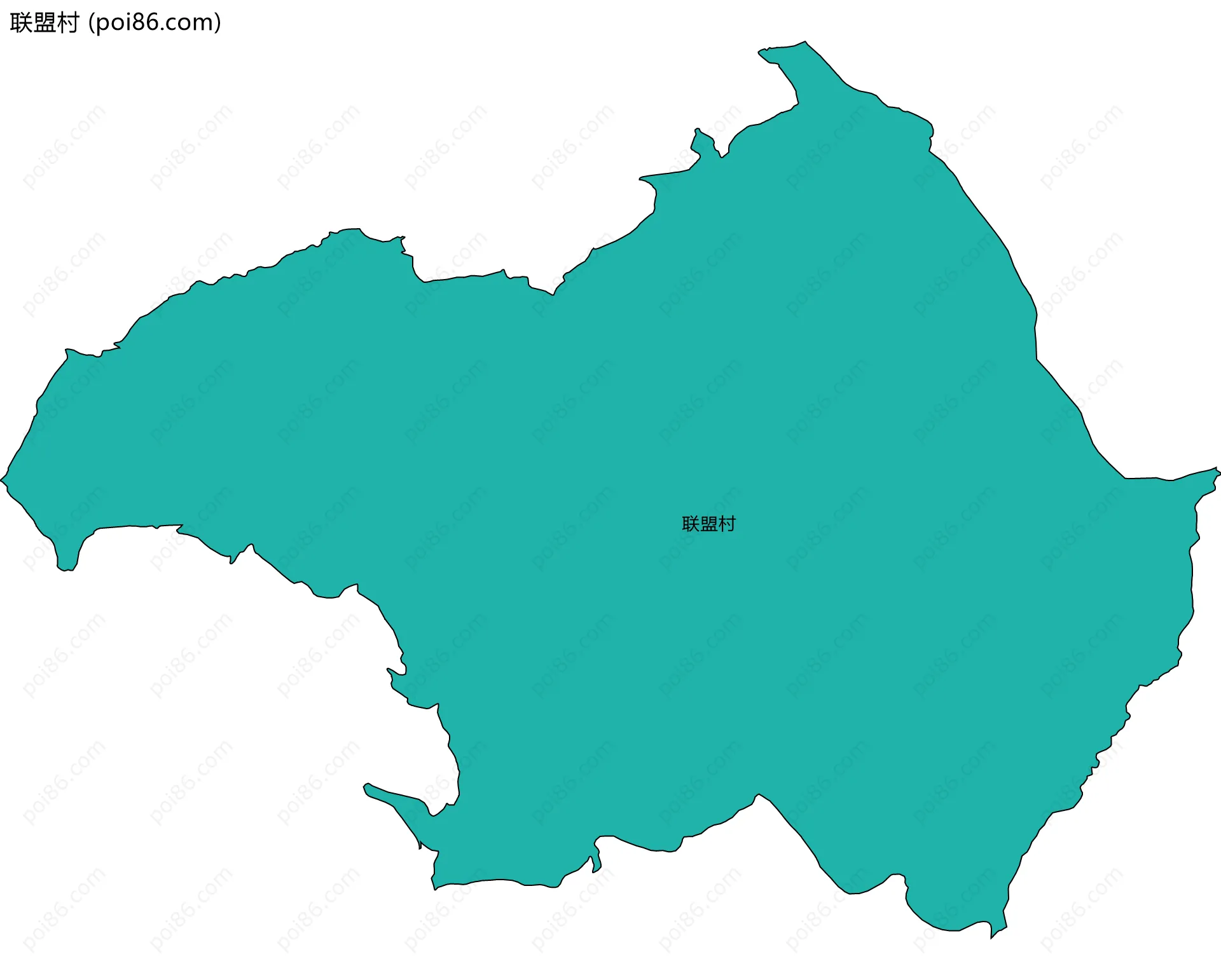 联盟村边界地图