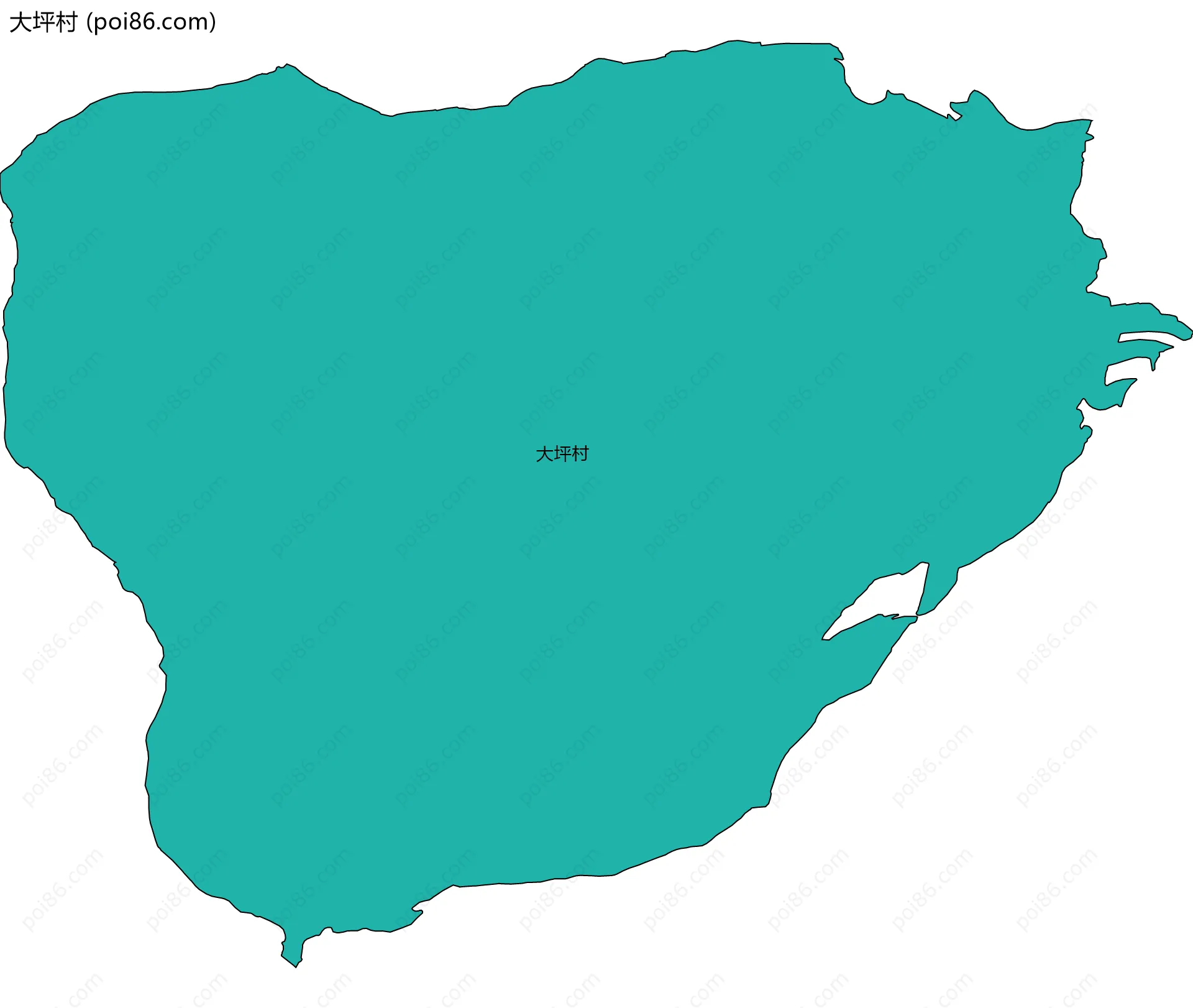 大坪村边界地图