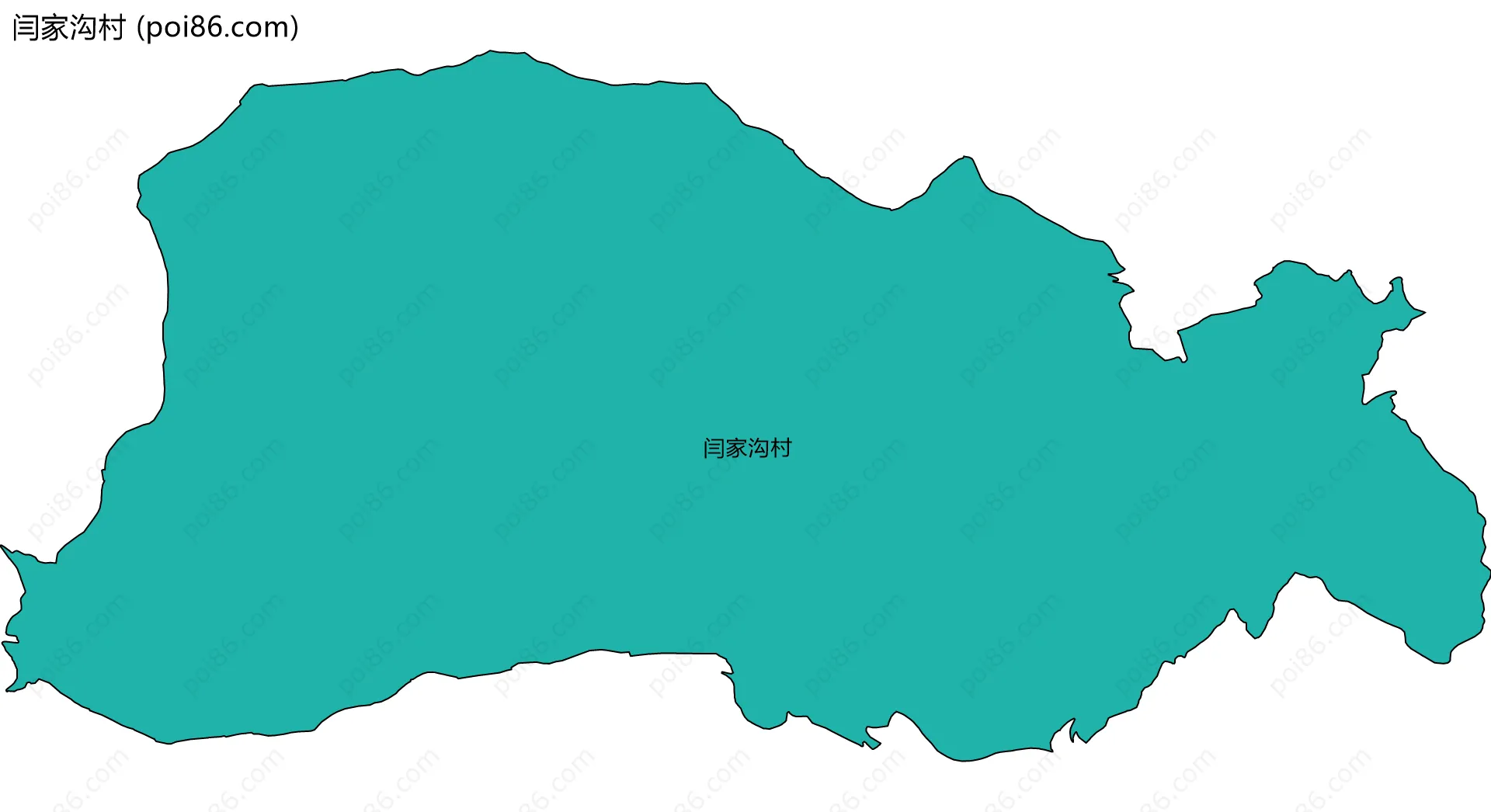 闫家沟村边界地图