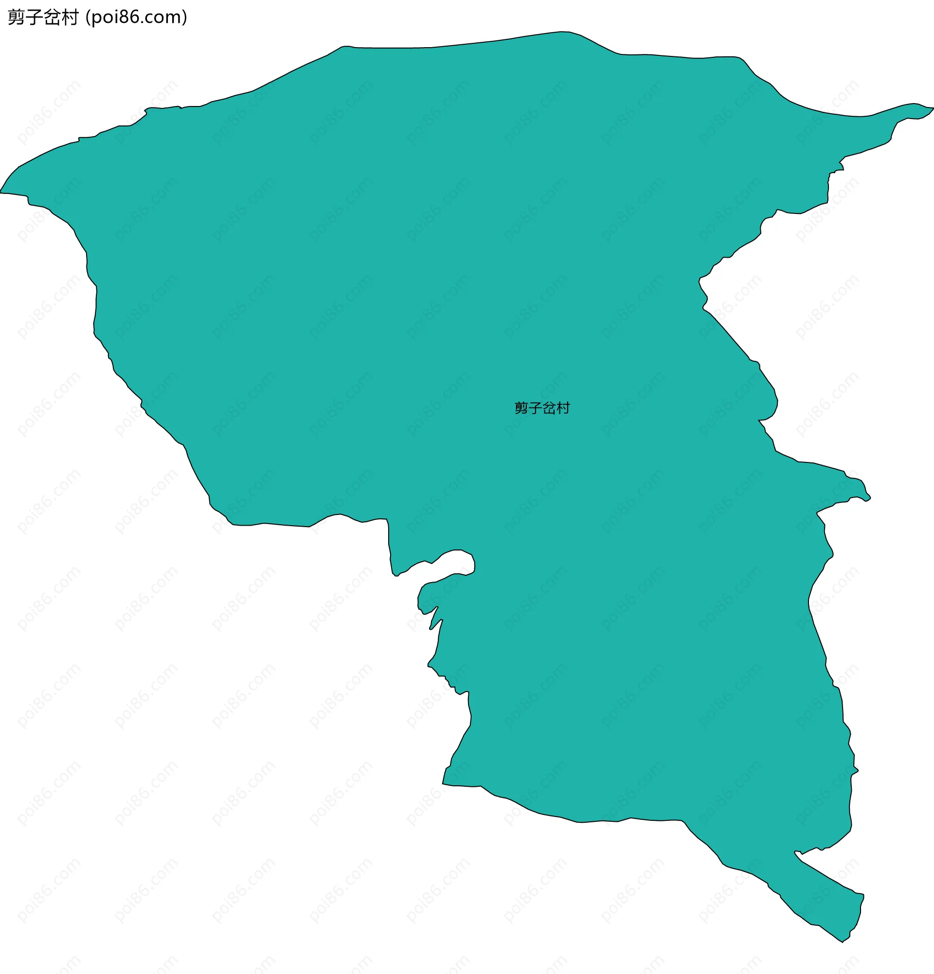 剪子岔村边界地图